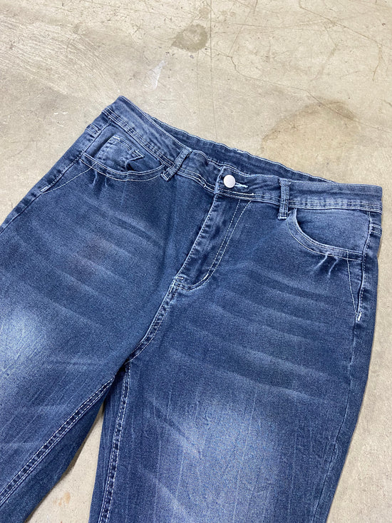 Y2K Icarus Arrow Women Denim Pants Sz 34x30