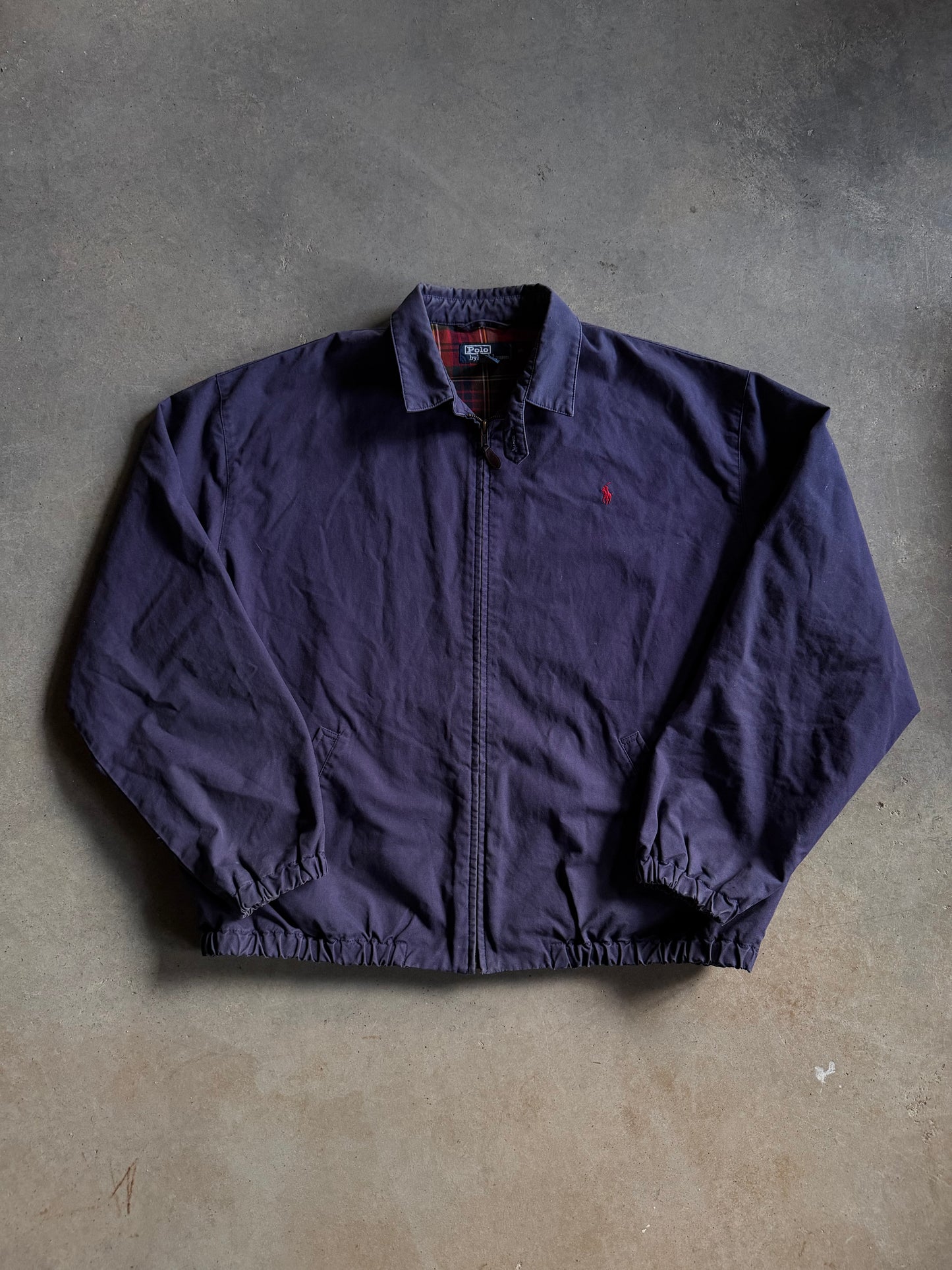 VTG Polo Ralph Lauren Harrington Navy Blue Jacket Sz XL