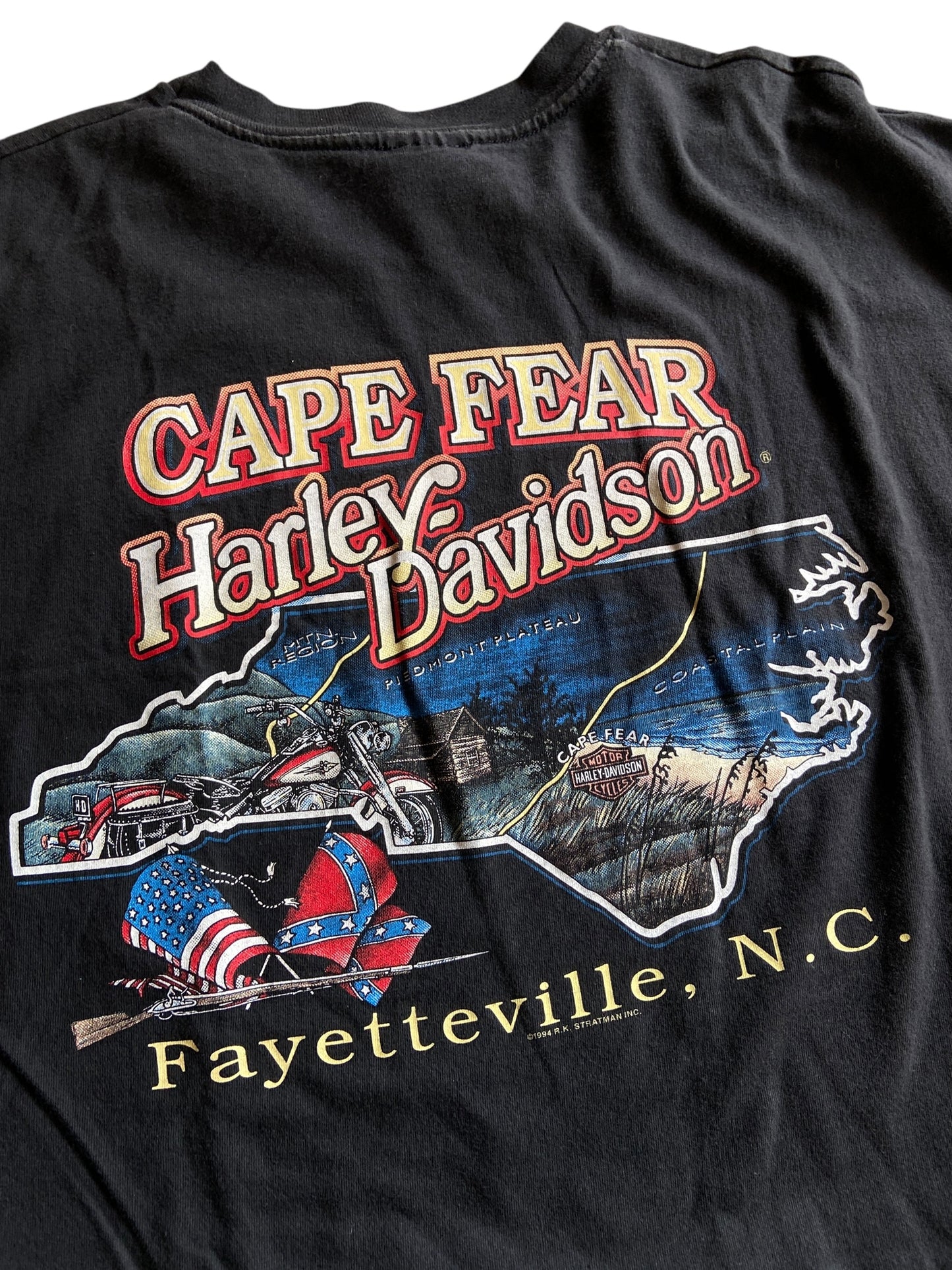 VTG Harley Davidson Lone Survivor Big Print Tee Sz XL