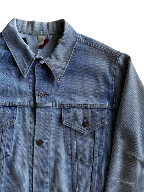 VTG Big Mac Light Wash Worn Denim Jacket Sz M/L