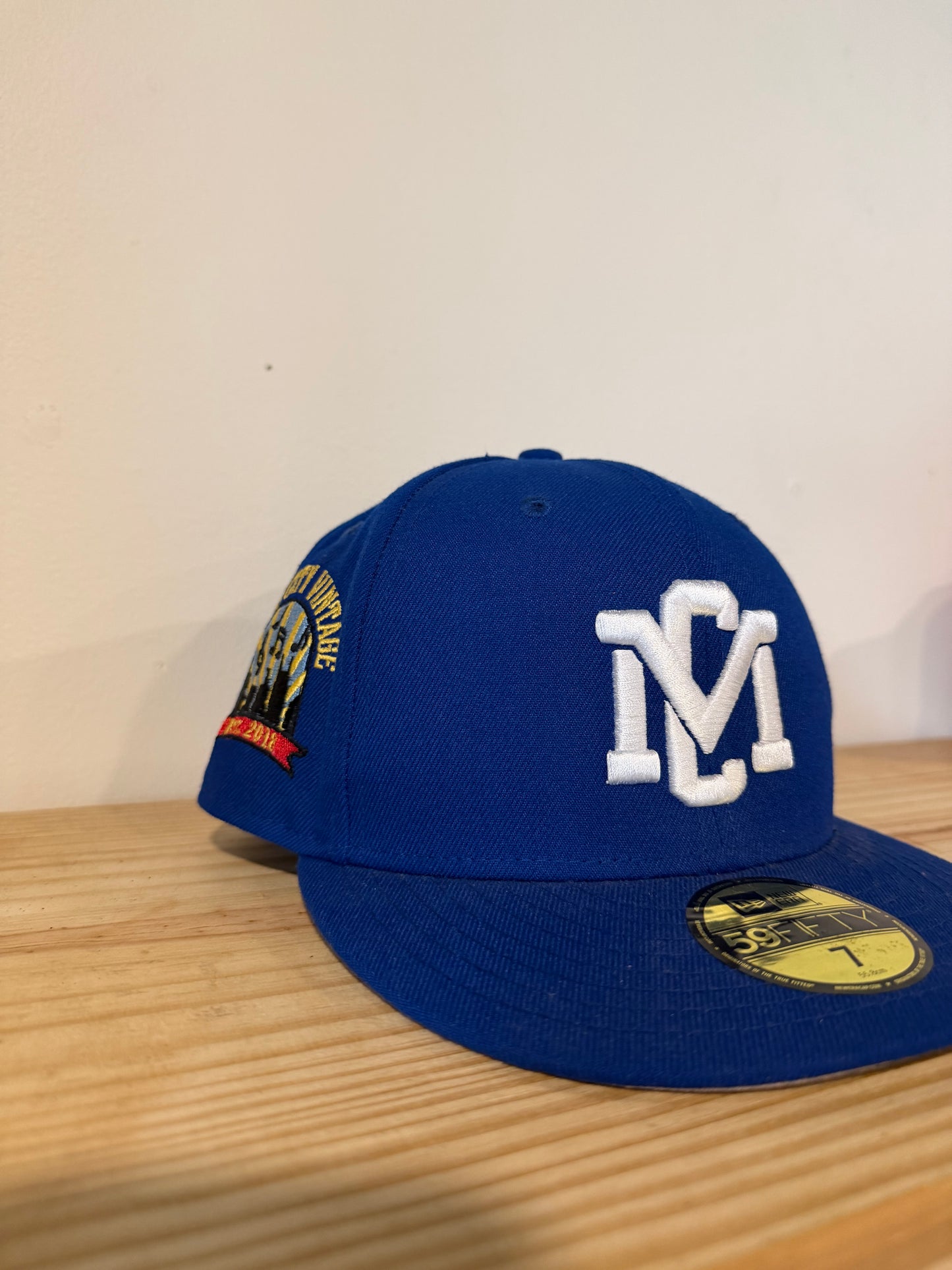 Music City Vintage Blue Fitted Hat Sz 7