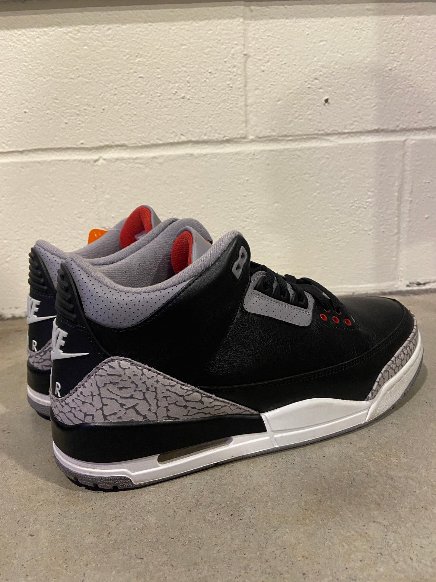 Preowned Jordan 3 Retro OG Black Cement (2024) Sz 10M/11.5W