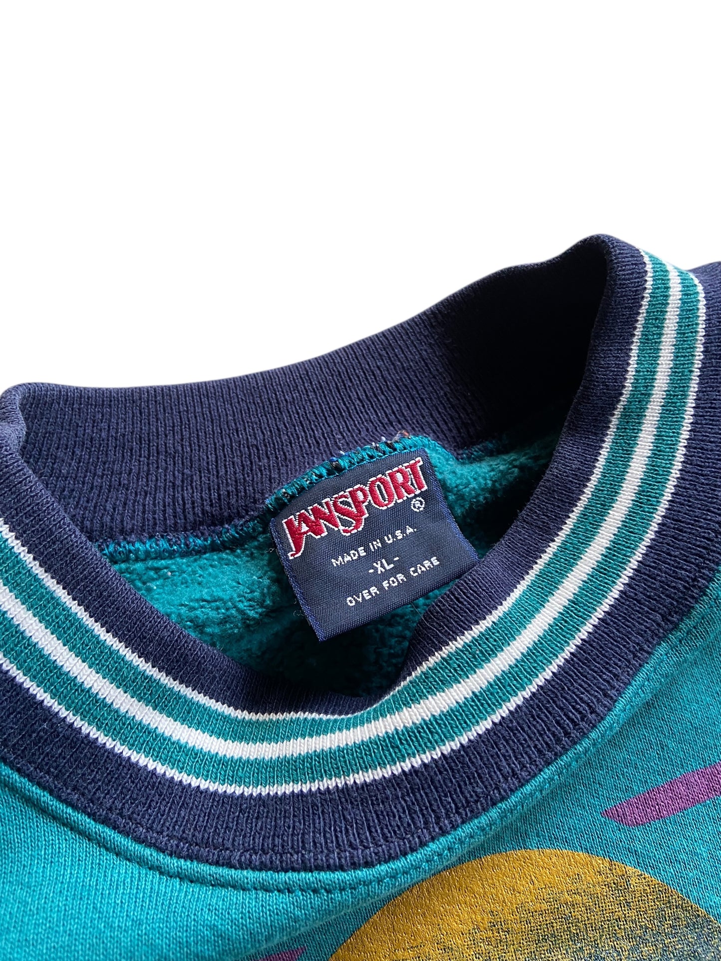 VTG Nature Preserve & Protect Teal Sweatshirt Sz XL