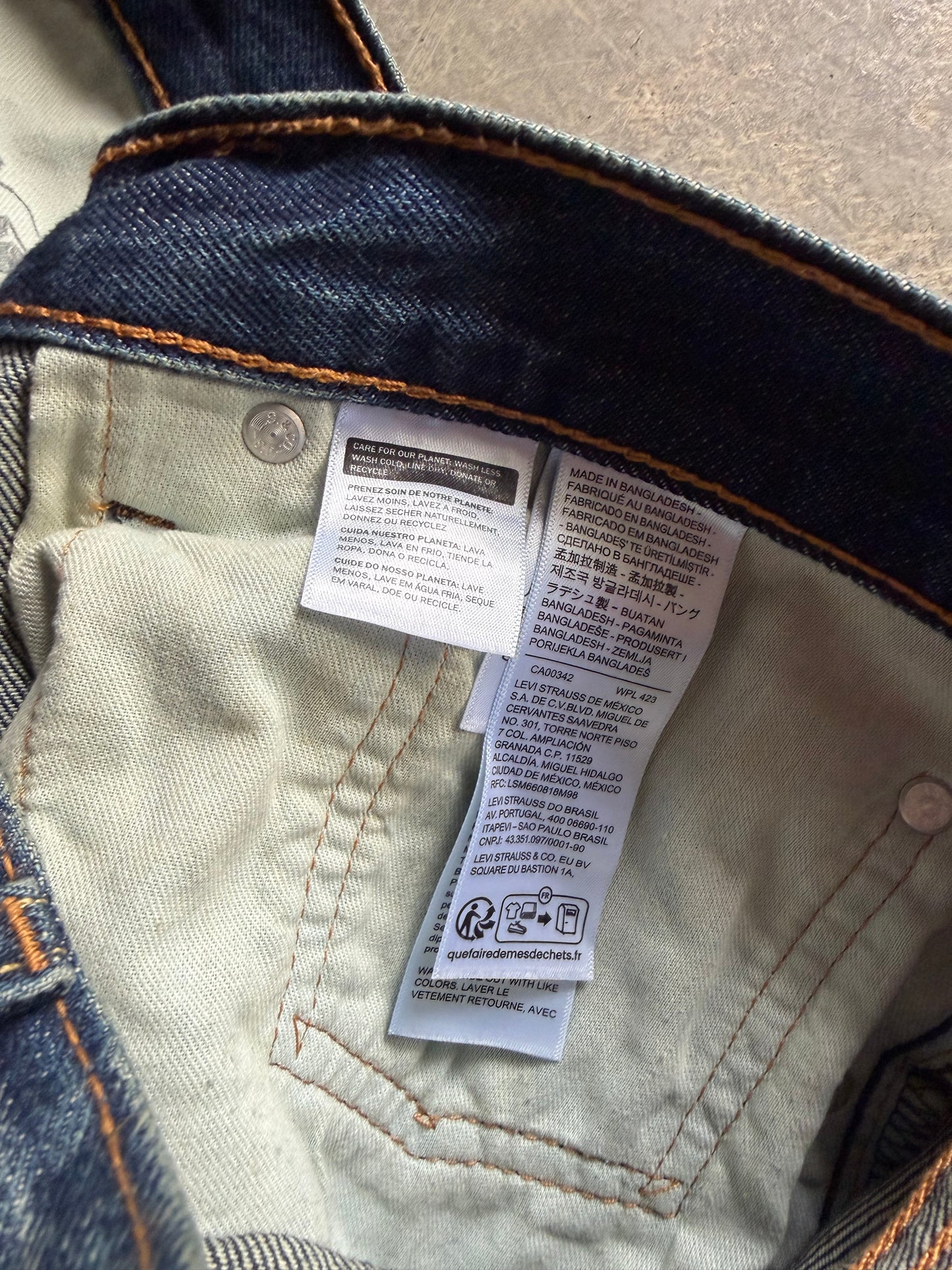 Levis Dark Wash 578 Baggy Denim Jeans Sz 36x32