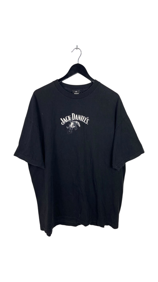 Y2K Jack Daniels Rough Rider Horse Logo Tee Sz XL