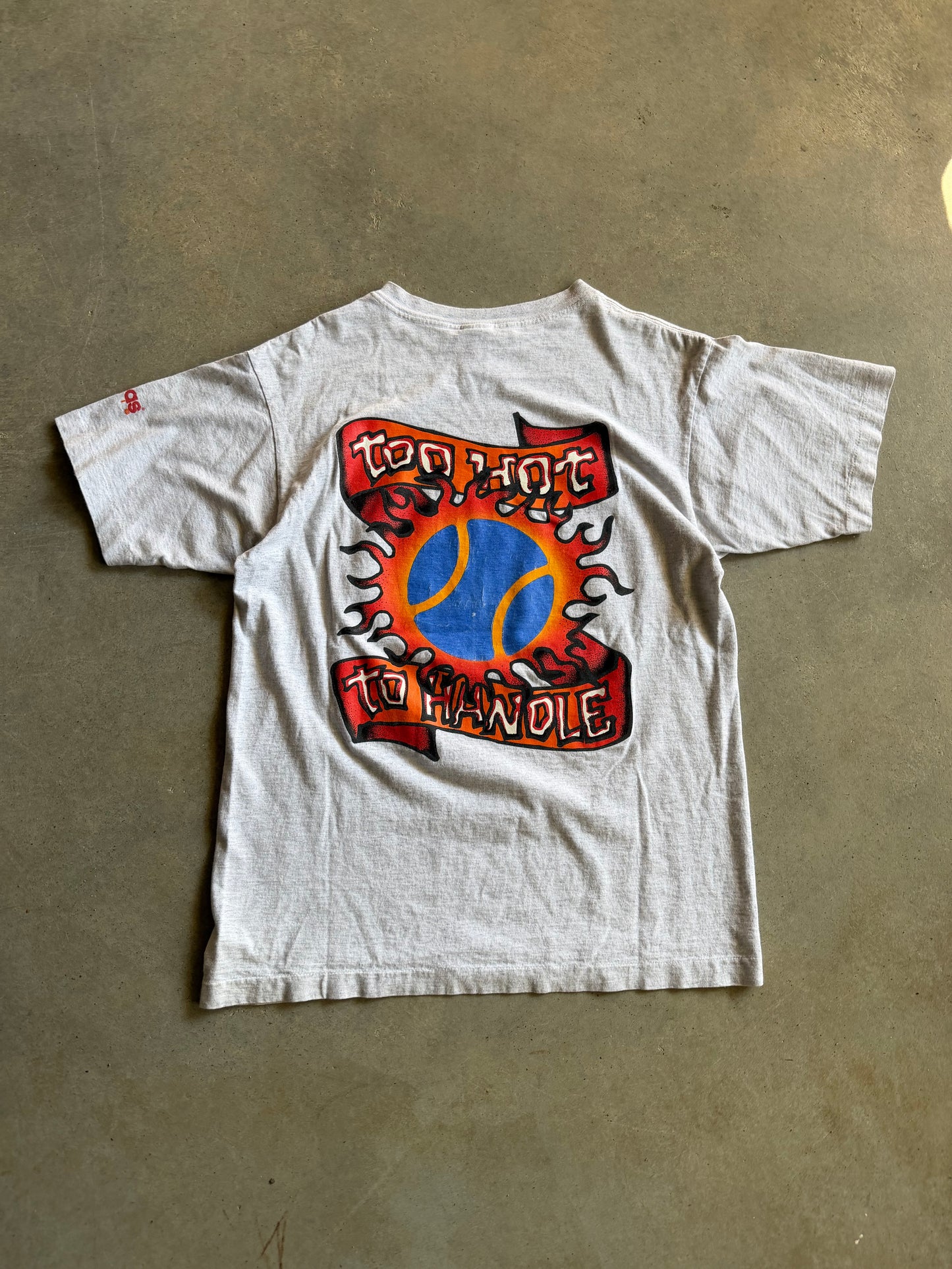VTG Adidas Tennis Too Hard To Handle Tee Sz M/L