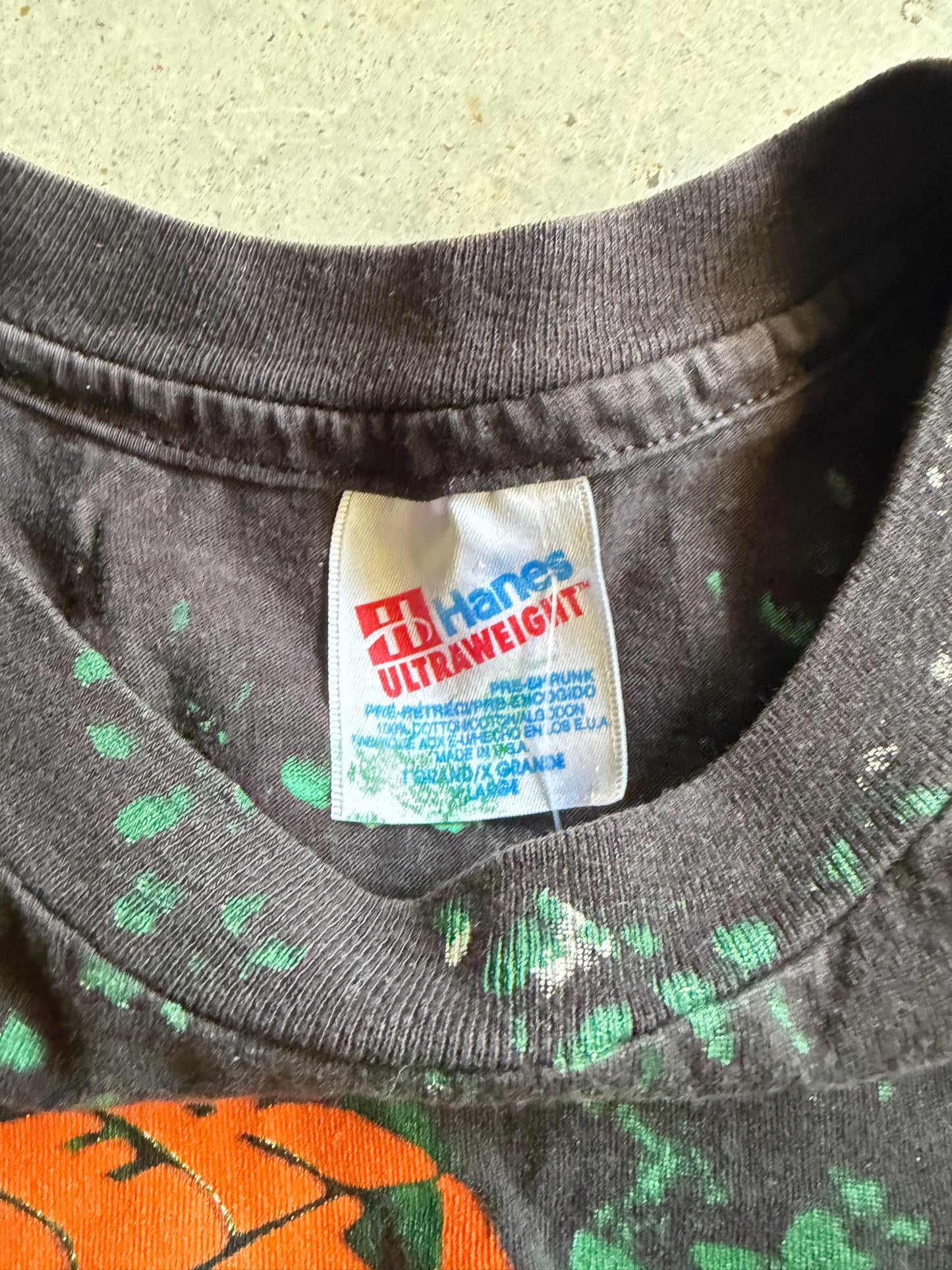 VTG The Beatles Rubber Soul All Over Print Tee Sz XL