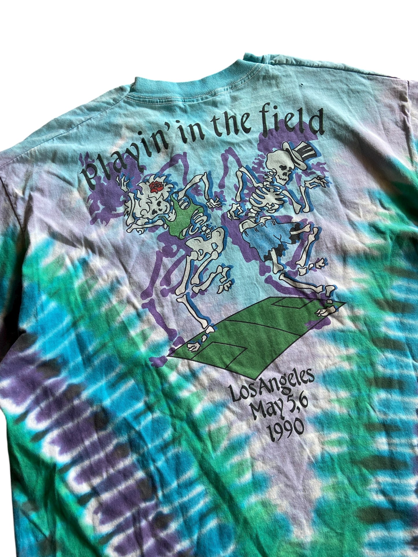 VTG Grateful Dead Playin In The Field Liquid Blue Tee Sz XL