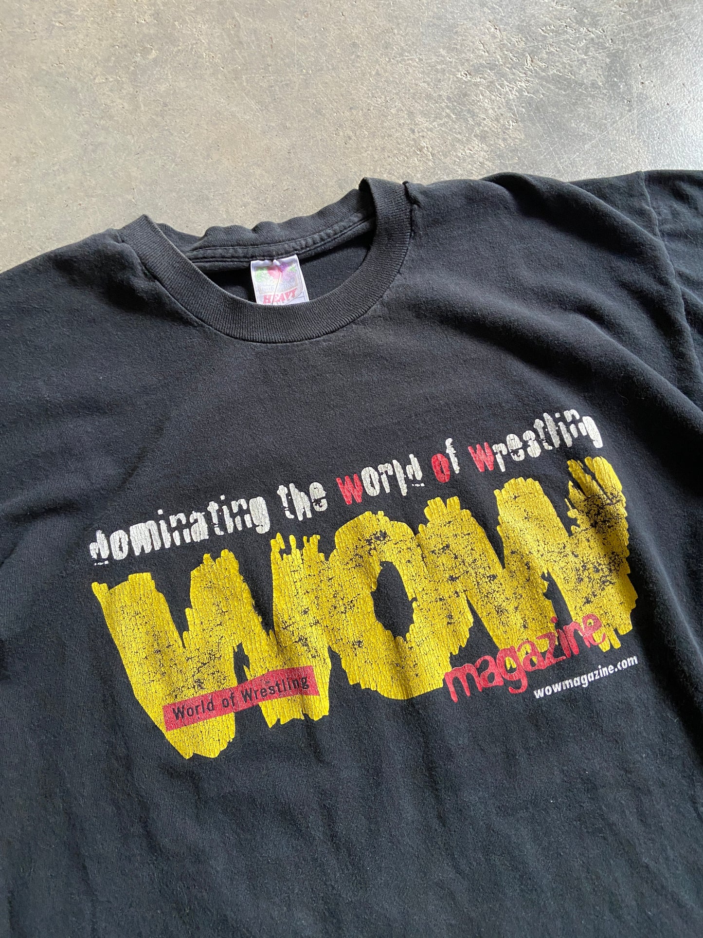 VTG World of Wrestling Magazine Tee Sz XL