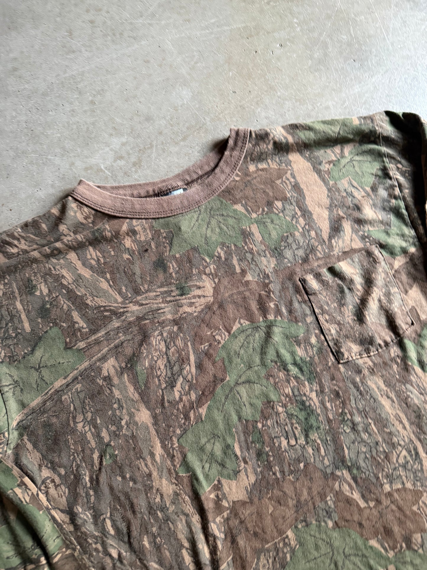 VTG Camo Ace Sportwear LS Tee Sz L