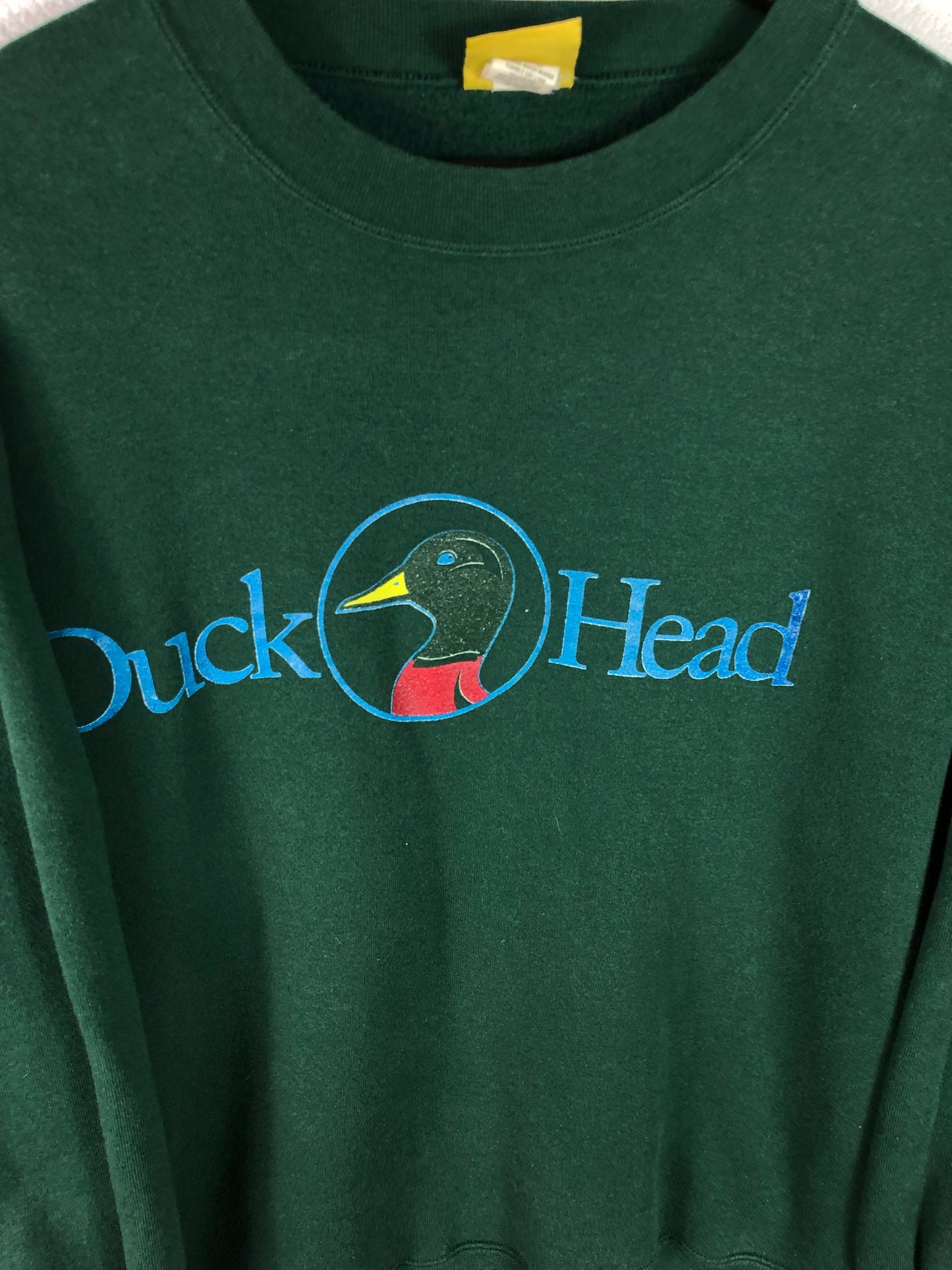 VTG Duck Head Graphic Logo Sweatshirt Sz Large