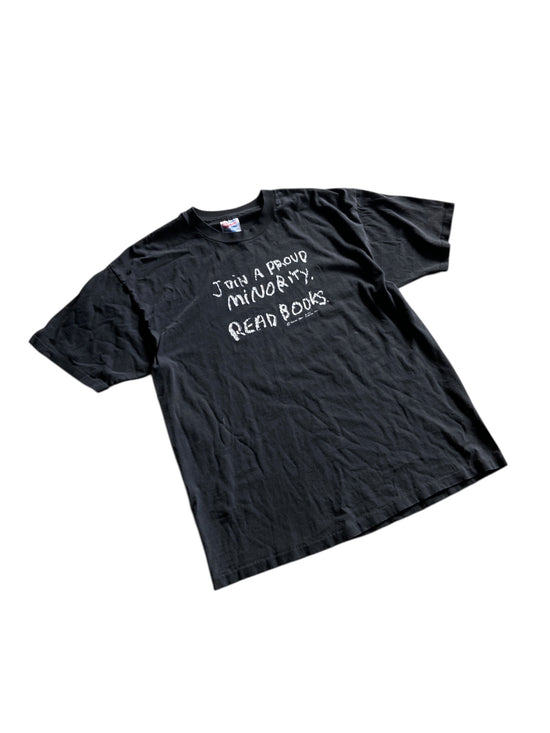 VTG Read Books Text Tee Sz XL