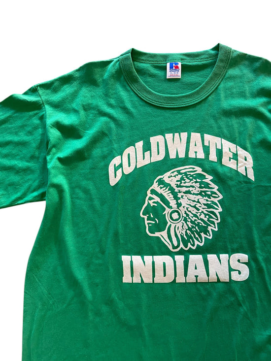 VTG Russell Athletic Coldwater Indians School Tee Sz XL