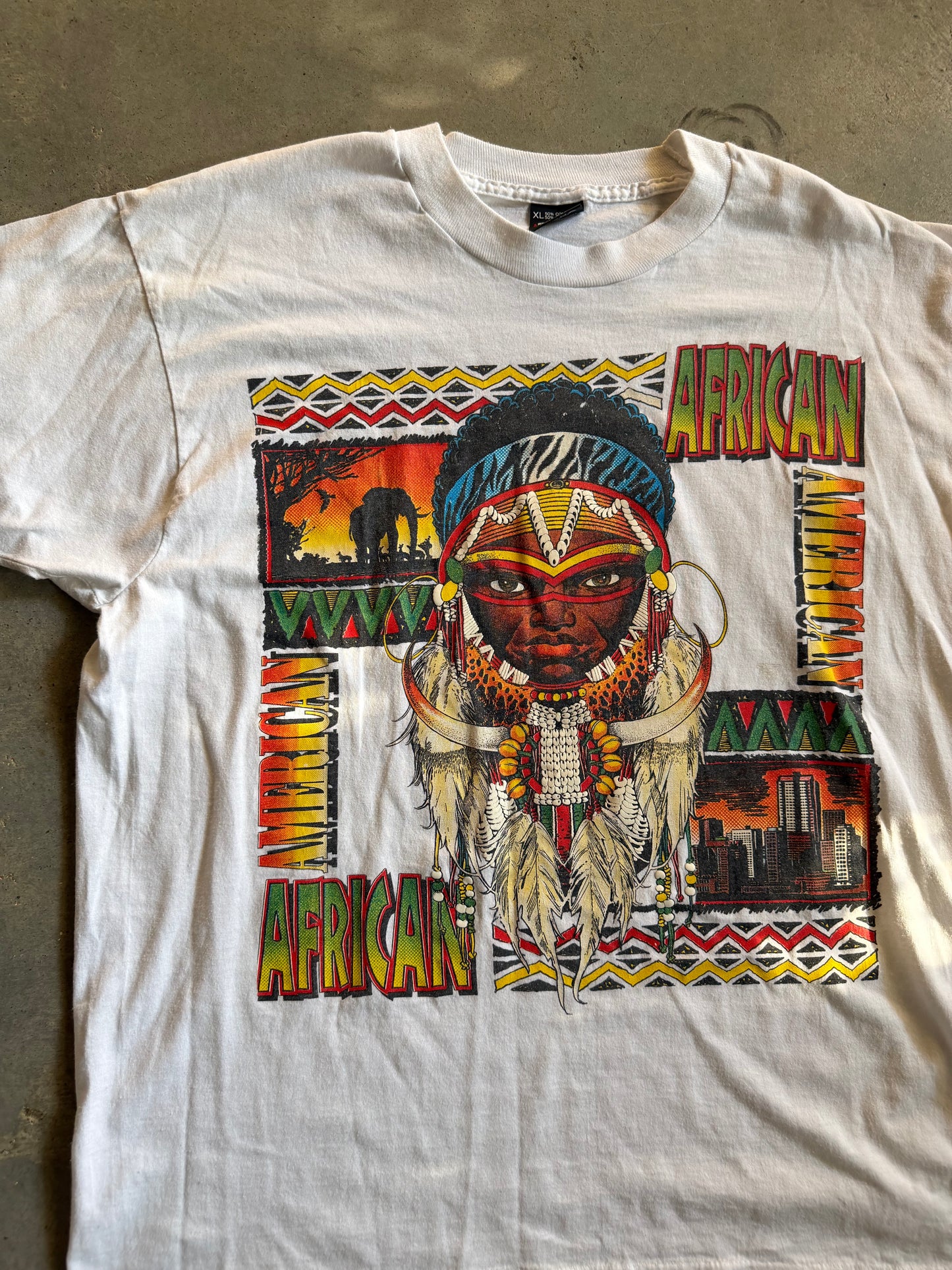 VTG African American Graphic Tee Sz XL