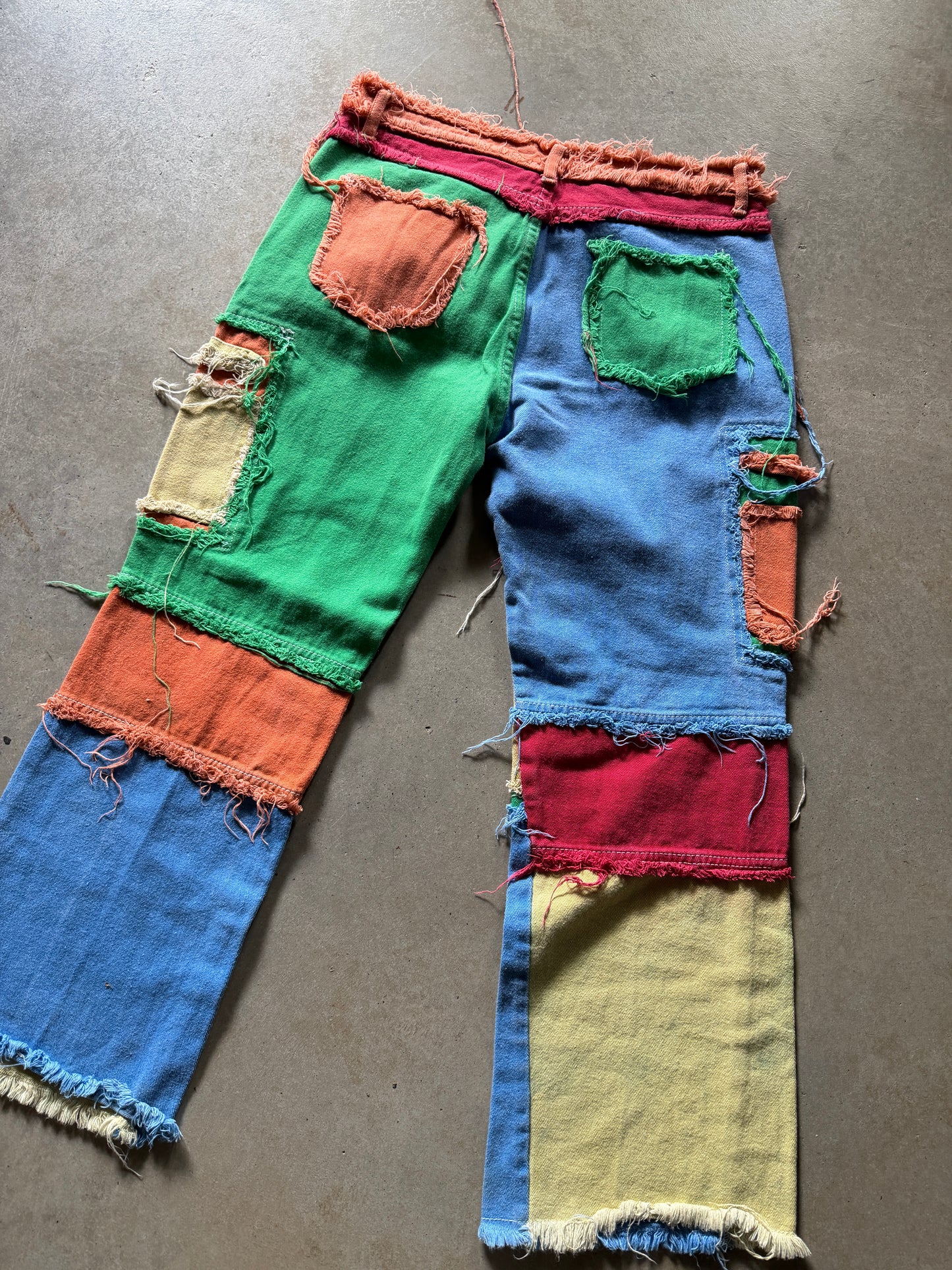 Patch Work Multicolor Pants Sz 34x28