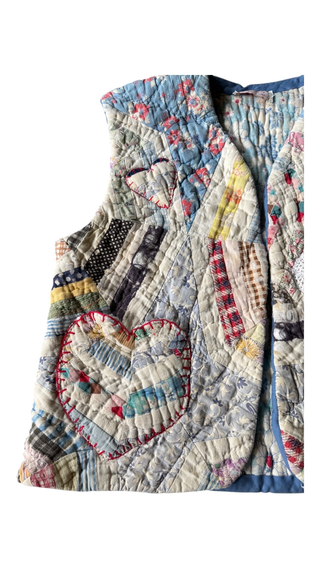 VTG Designs By Carol Patchwork Vest Sz Wmns M