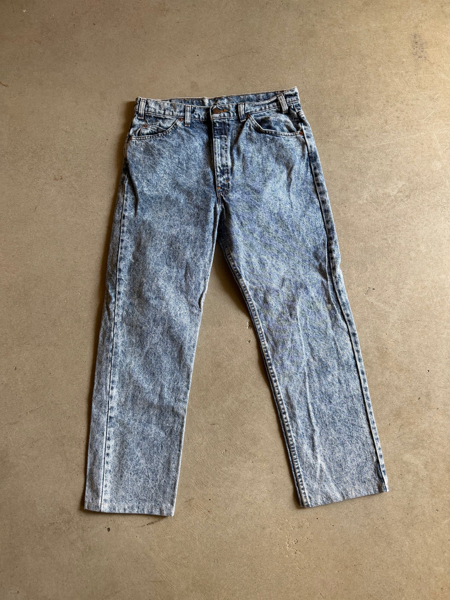 VTG Levis Orange Tab Acidwash Jeans Sz 34x28