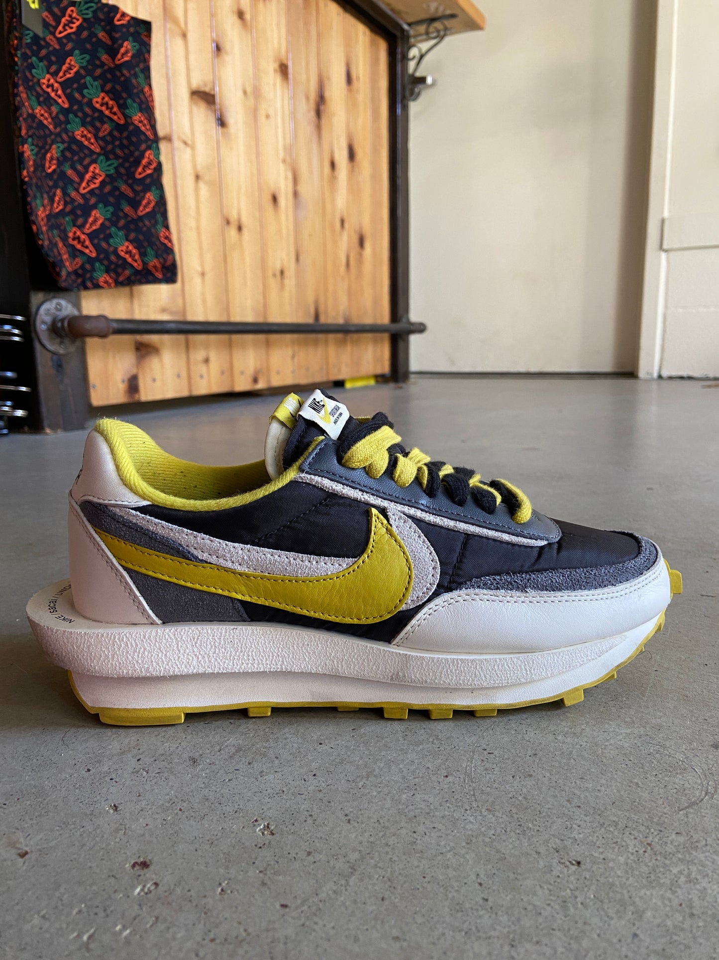 Preowned sacai x Undercover x Nike LDWaffle 'Bright Citron' Sz 7.5W/9M