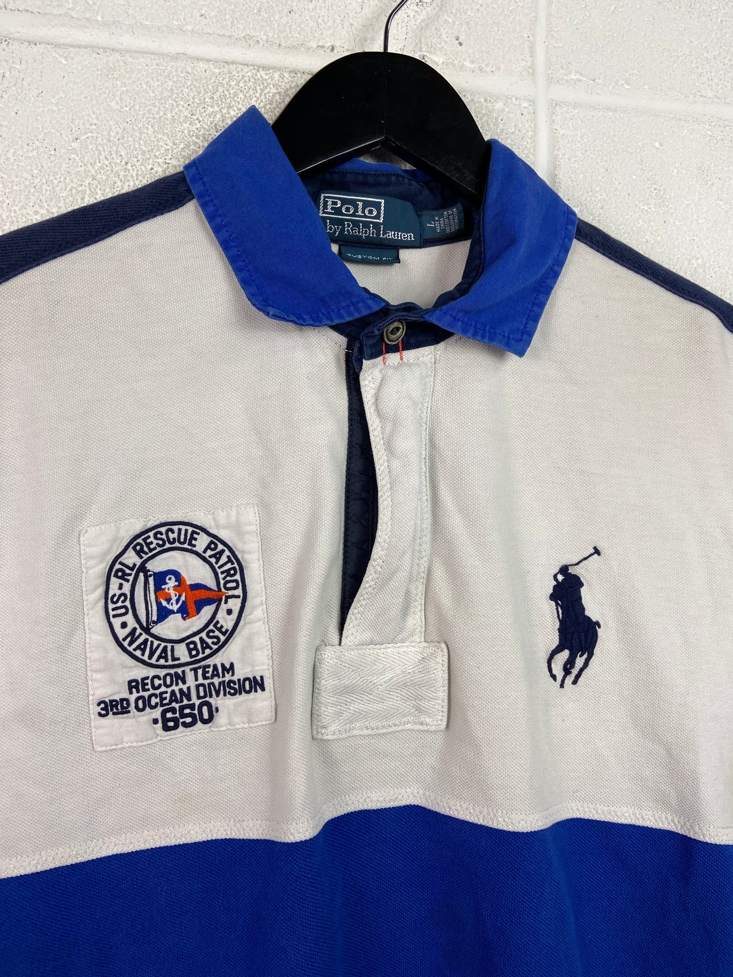 VTG Ralph Lauren Recon Team Polo Shirt Sz L