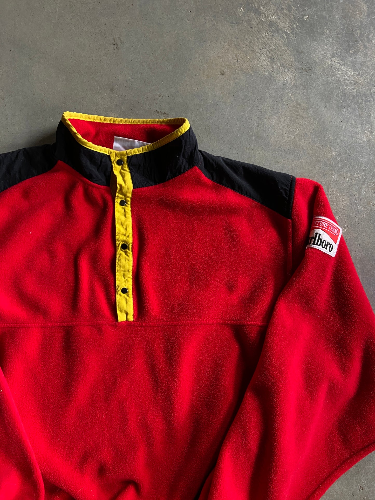 VTG Marlboro Red Fleece Pullover Jacket Sz XL