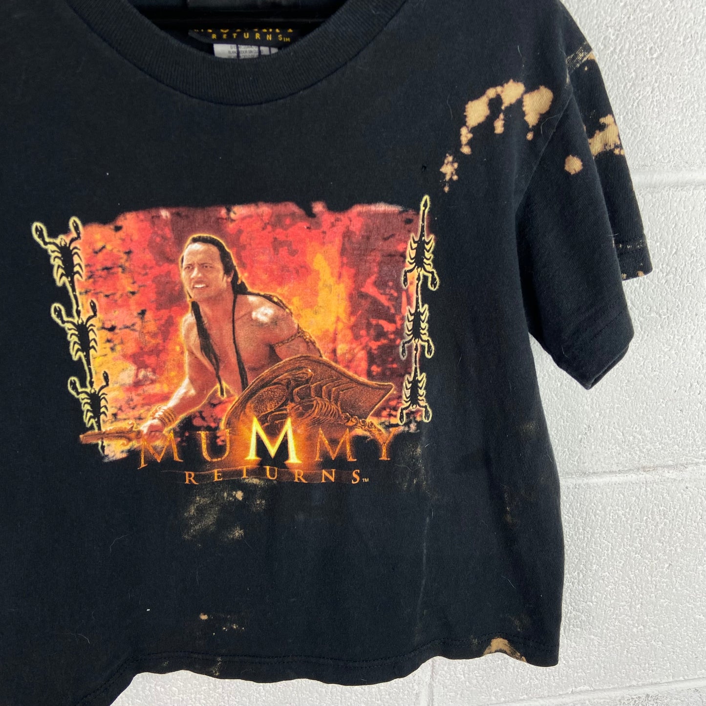 VTG Kids The Mummy Returns Thrashed Tee Sz Yth Small