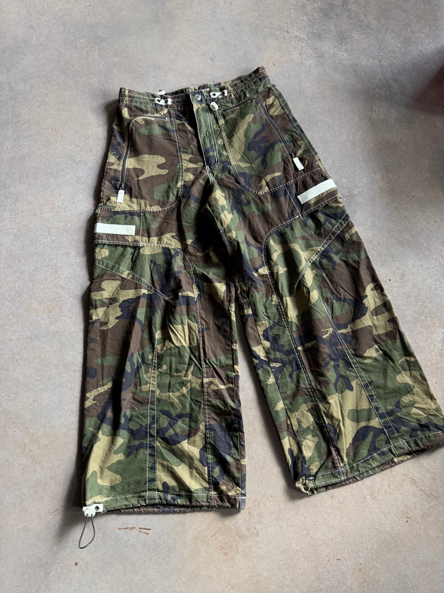 VTG Macgear Camo Glow in The Dark Rave Pants Sz 34x32