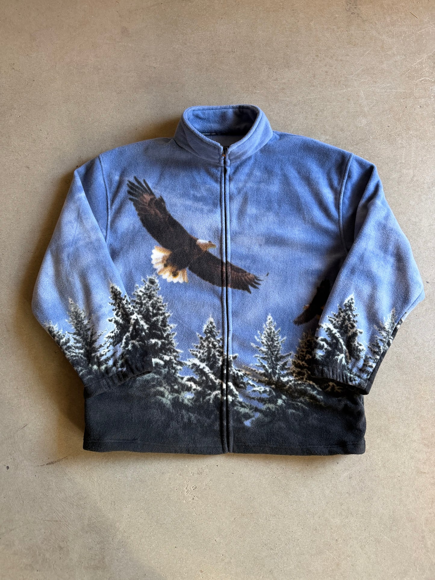 VTG Trail Crest Birds Fleece Jacket Sz XL