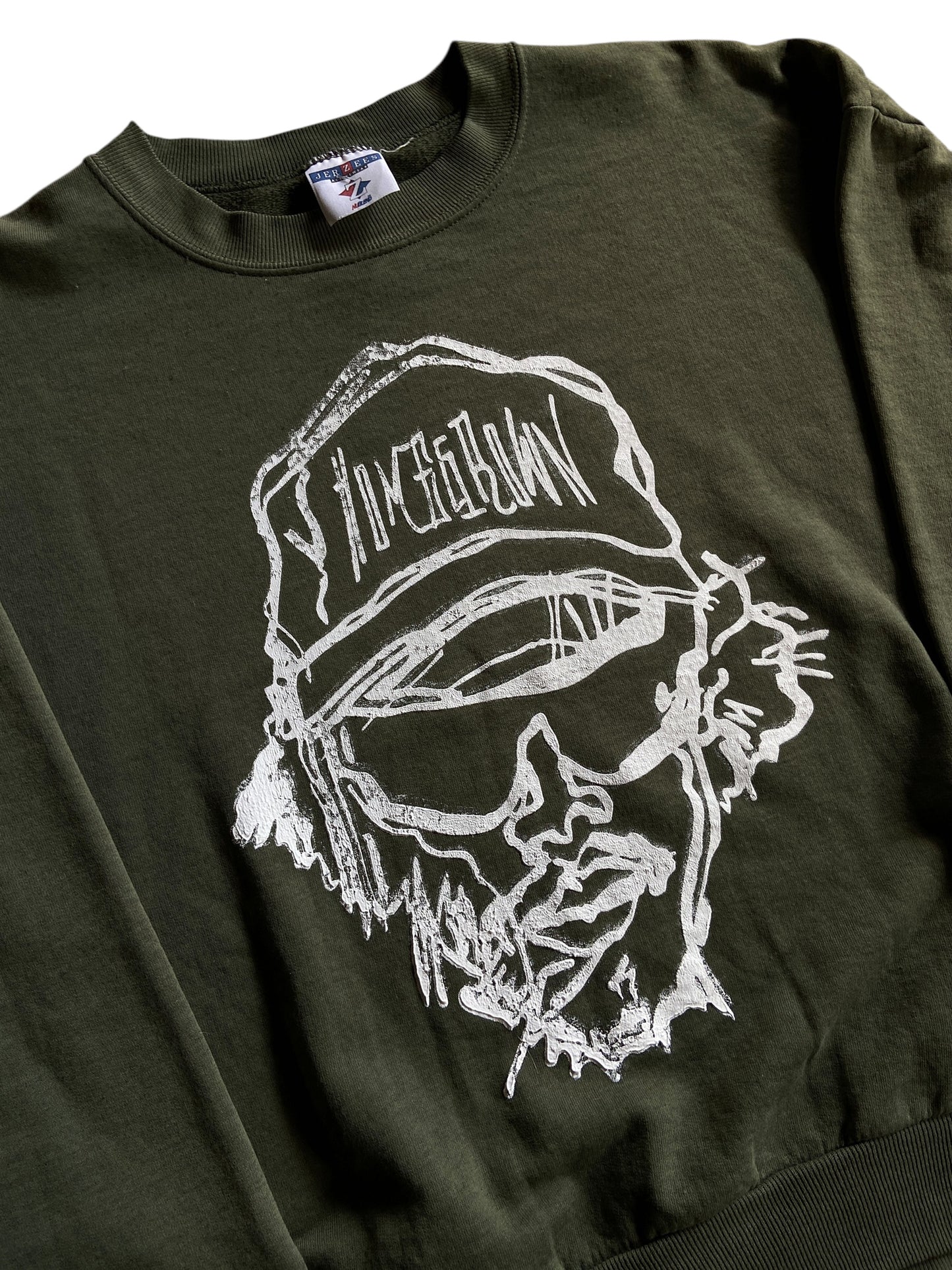 Homegrown Hand Printed Character Crewneck Sweater Sz M