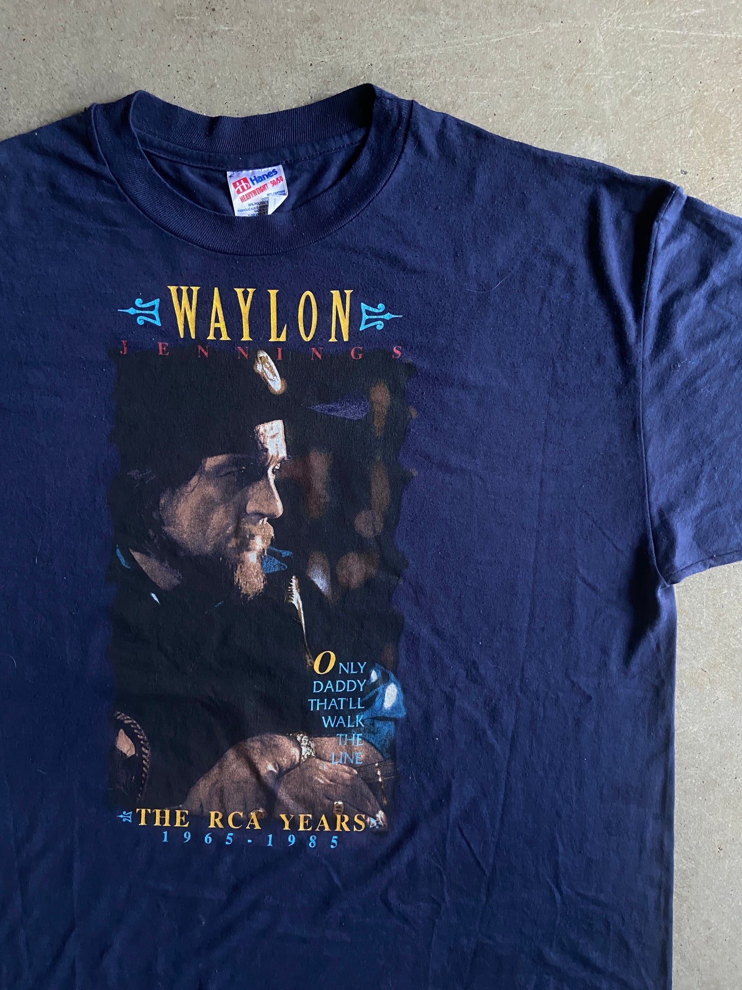 VTG Waylon Jennings Only Daddy Tee Sz XL