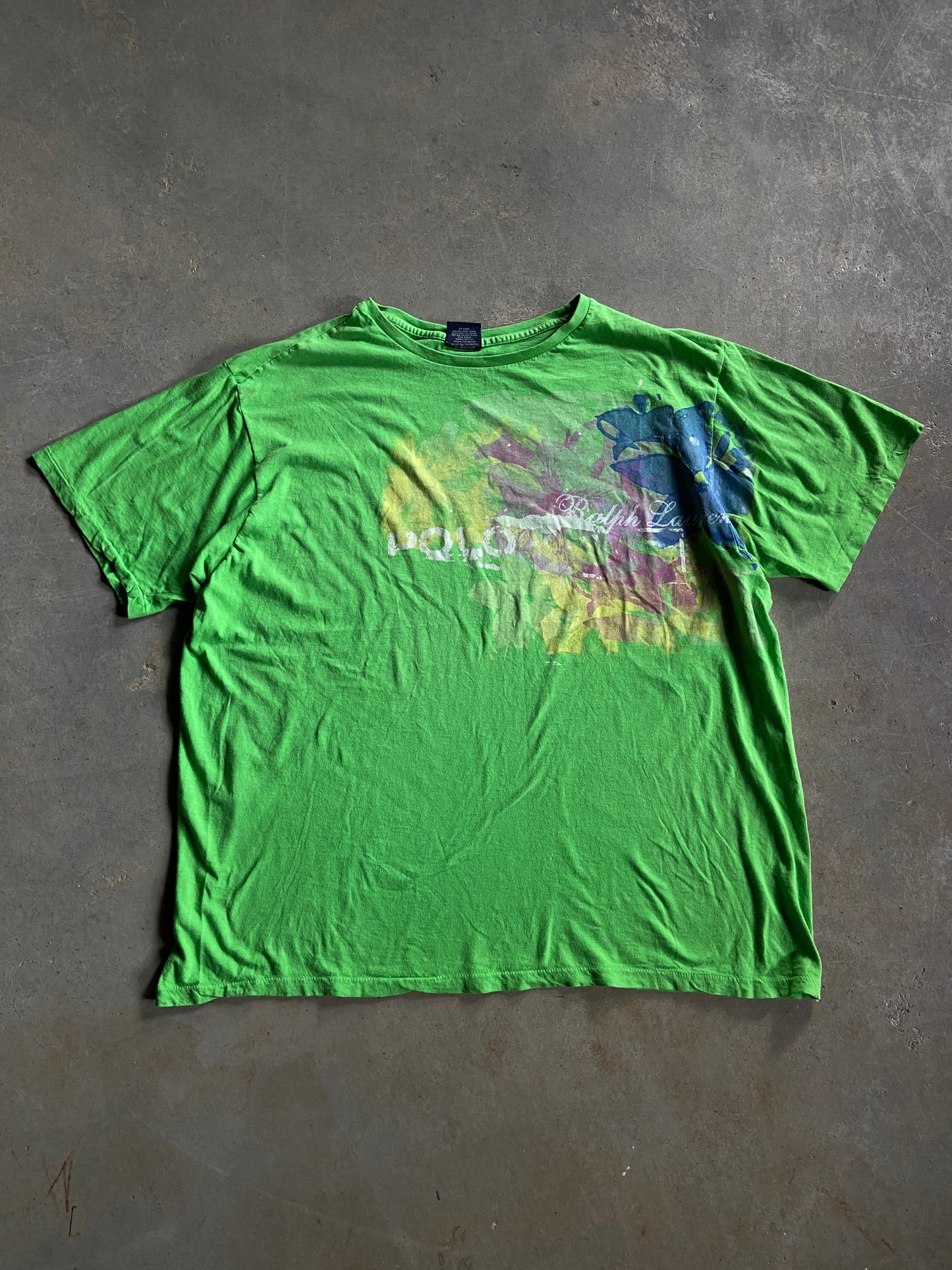 VTG Polo Ralph Lauren Floral Print Tee Sz XXL