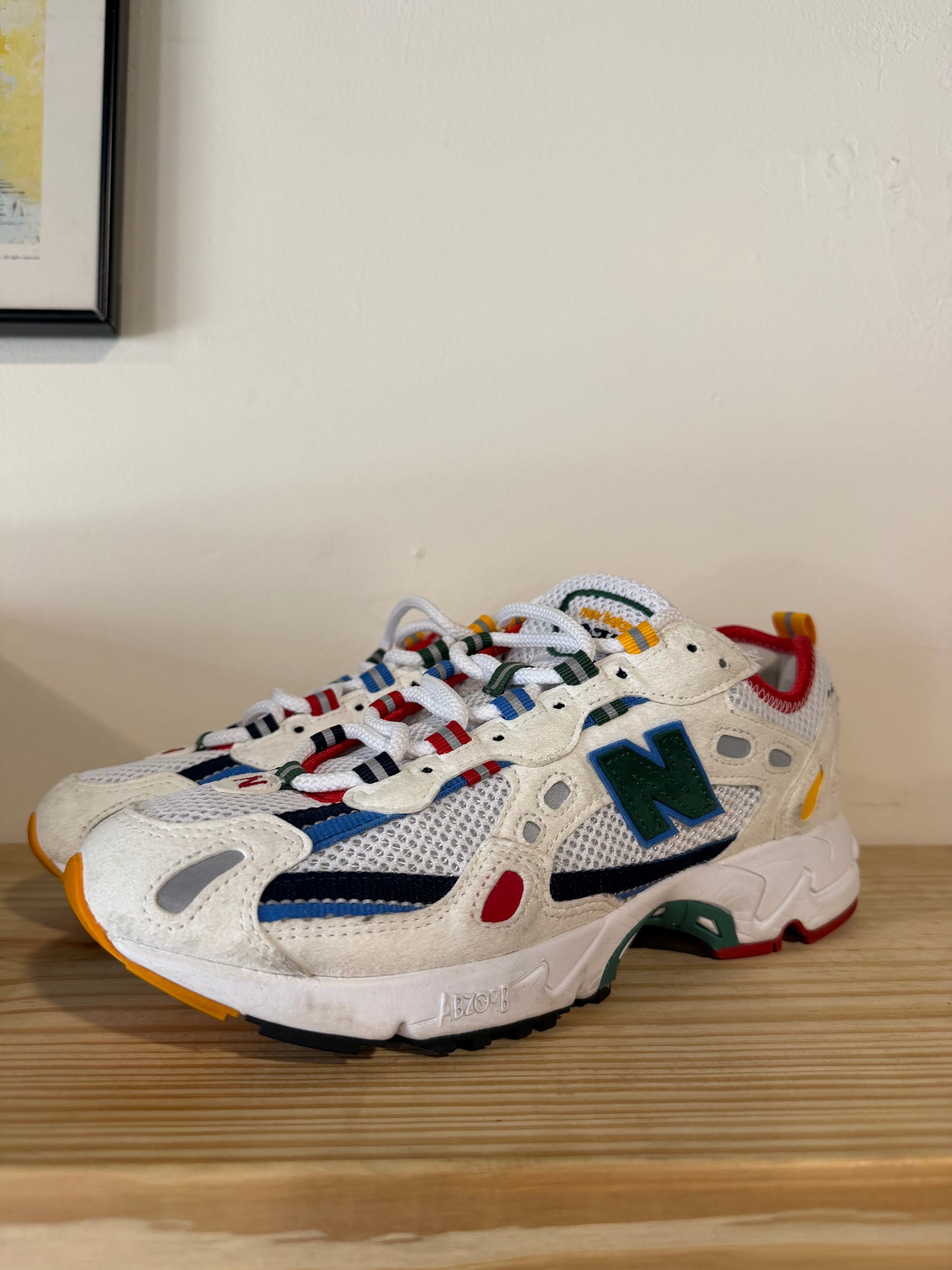 Preowned New Balance 827 Abzorb Aime Leon Dore White Multi Sz 7M/8.5W