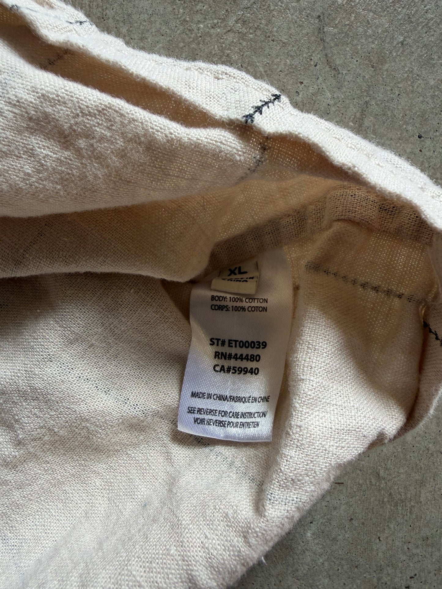 Elwood Cream/Yellow Baseball Jersey Sz XL