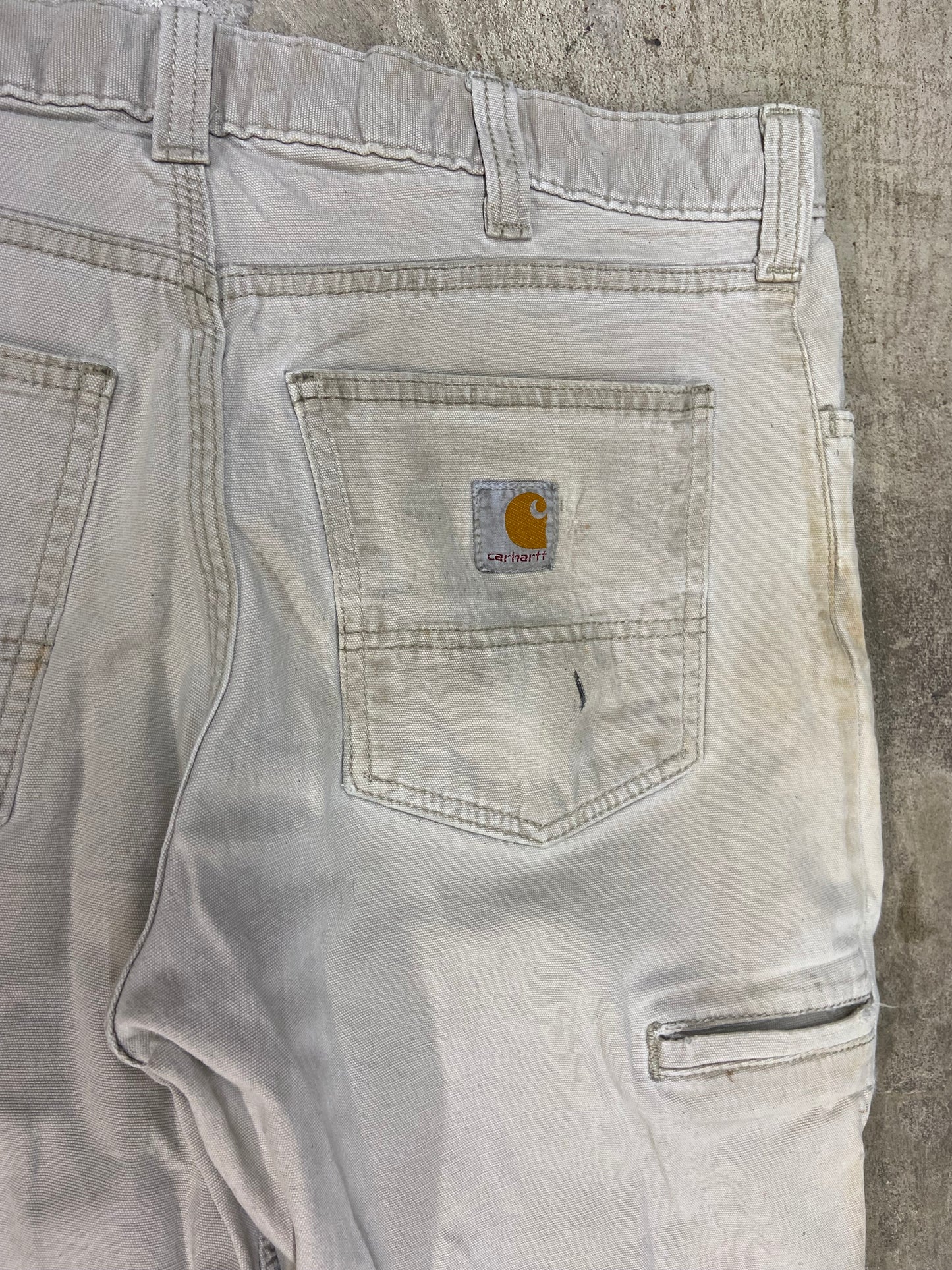 Y2K Carhartt Tan Stained Relaxed Chino Pants Sz 32x29