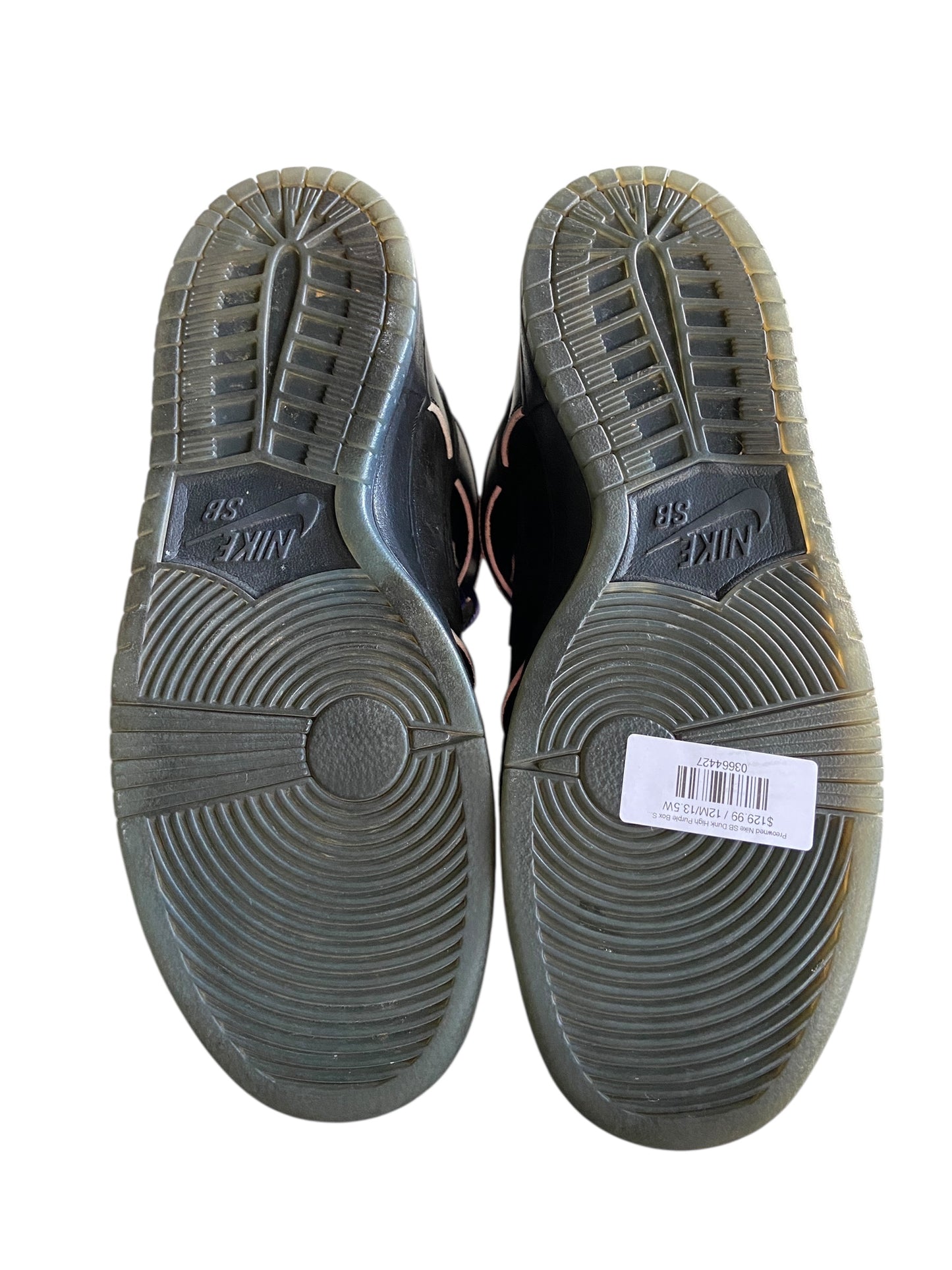 Preowned Nike SB Dunk High Purple Box Sz 12M/13.5W