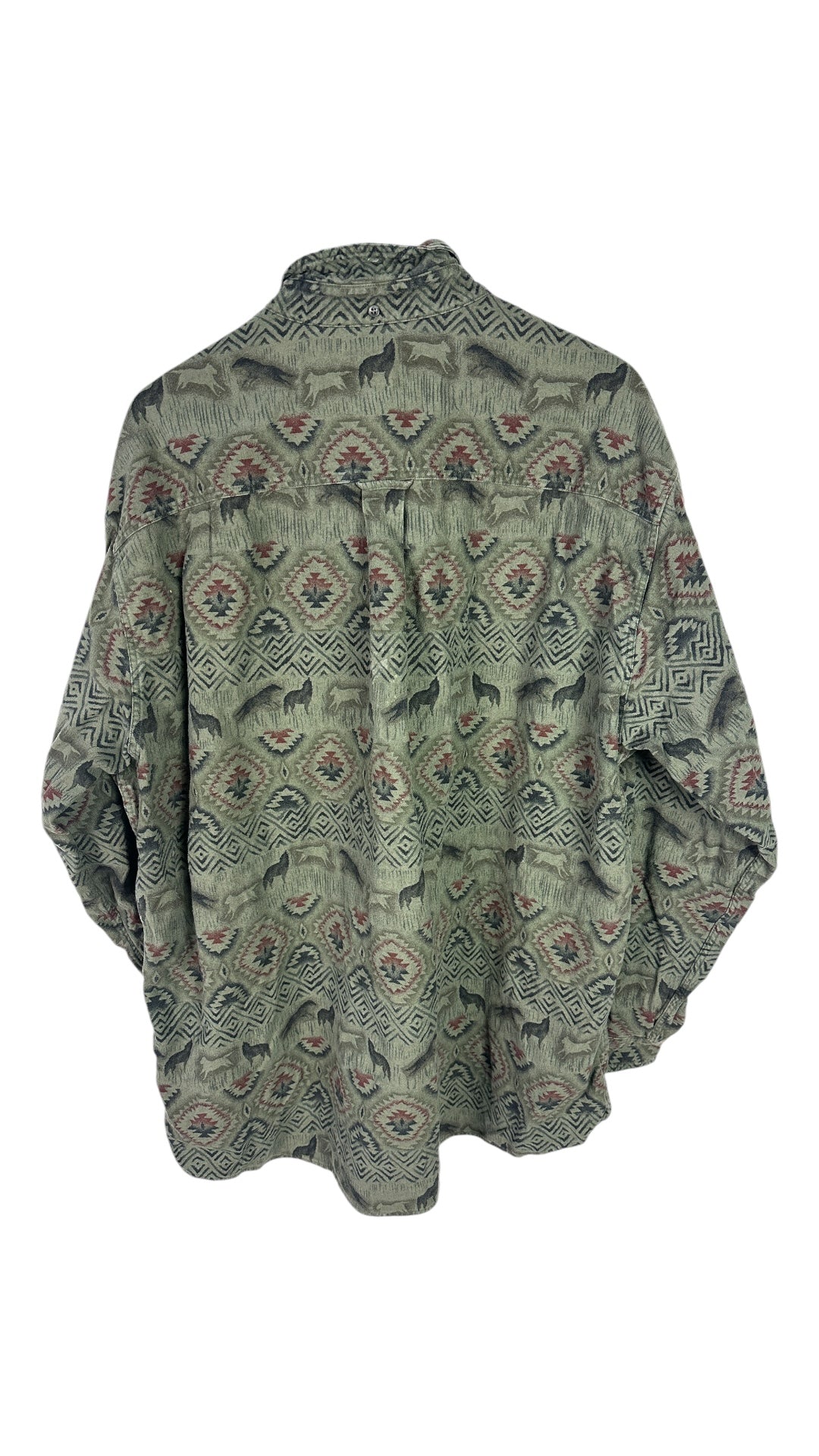 Cabelas Tribal AOP Southwestern Print Button Down Shirt Sz XL