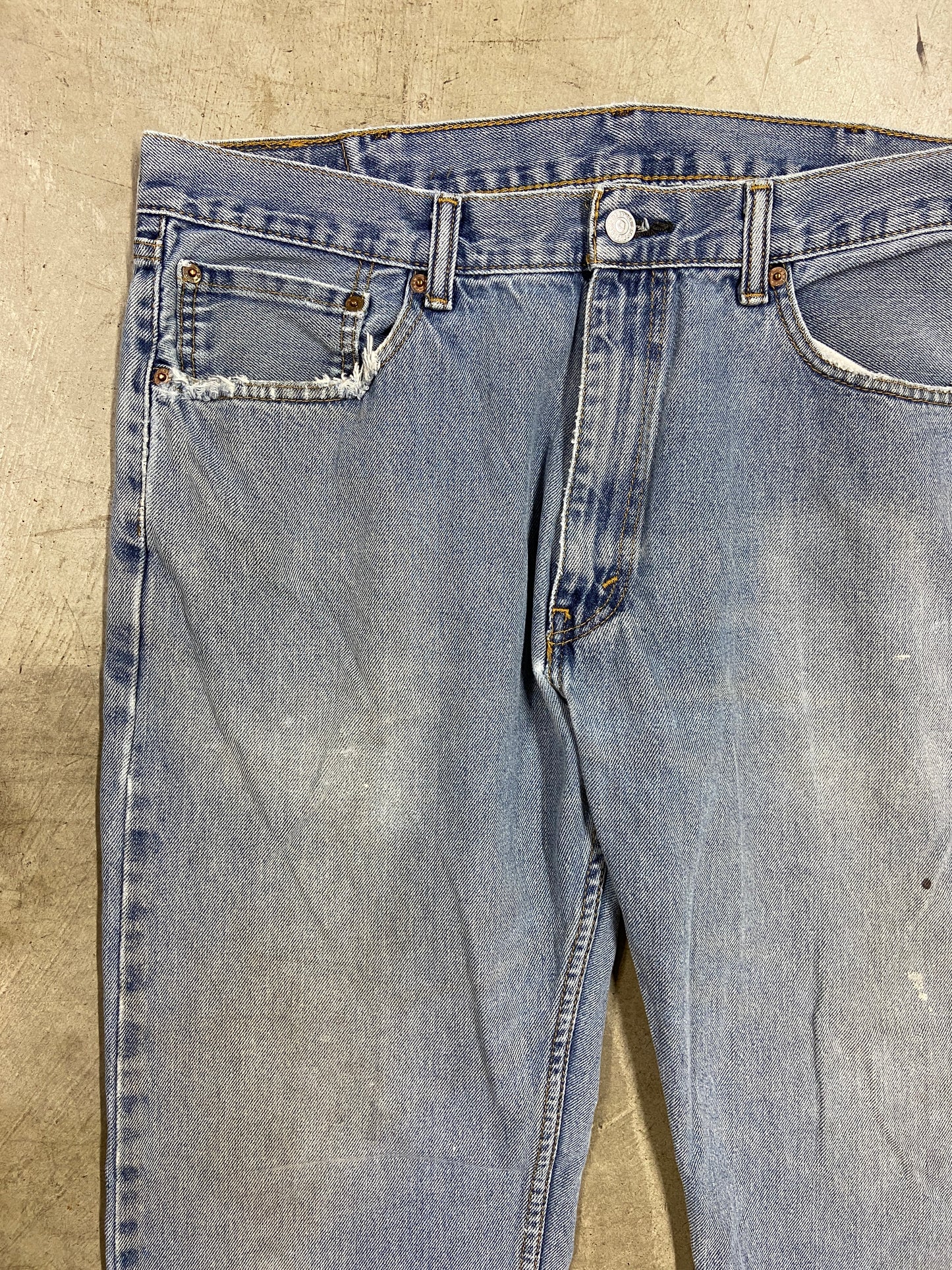 VTG Levi's 505 Blue Denim Relaxed Jeans Sz 38x30
