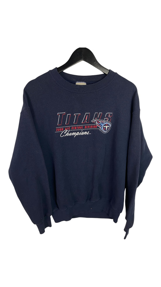 VTG Lee Sport Tennessee Titans Embroidered Crewneck Sz L