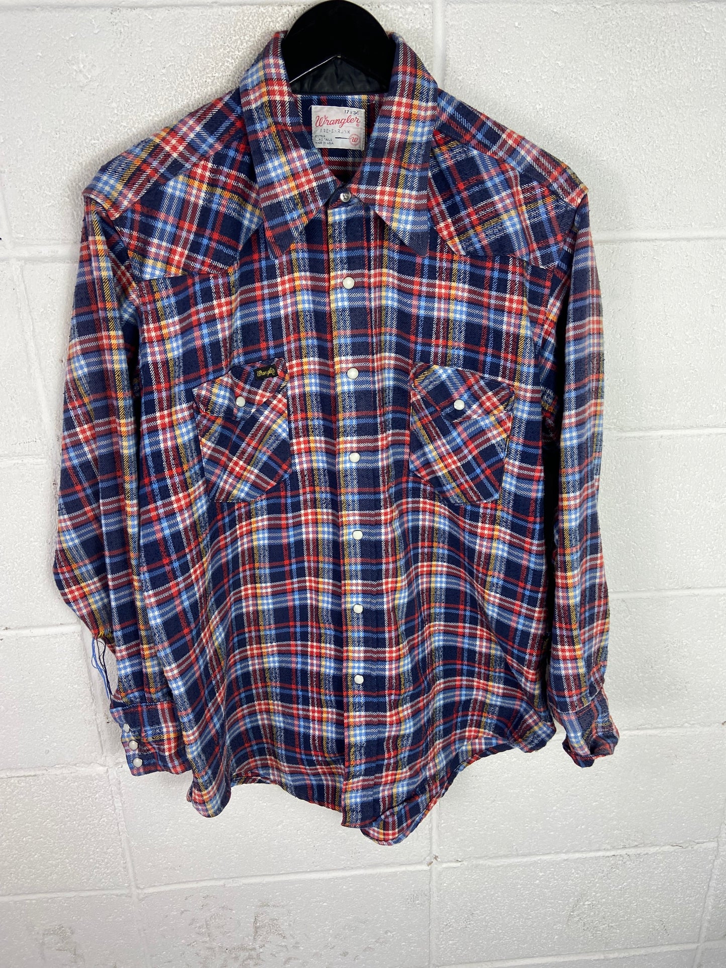 VTG 90s Wrangler Flannel Shirt Sz XL