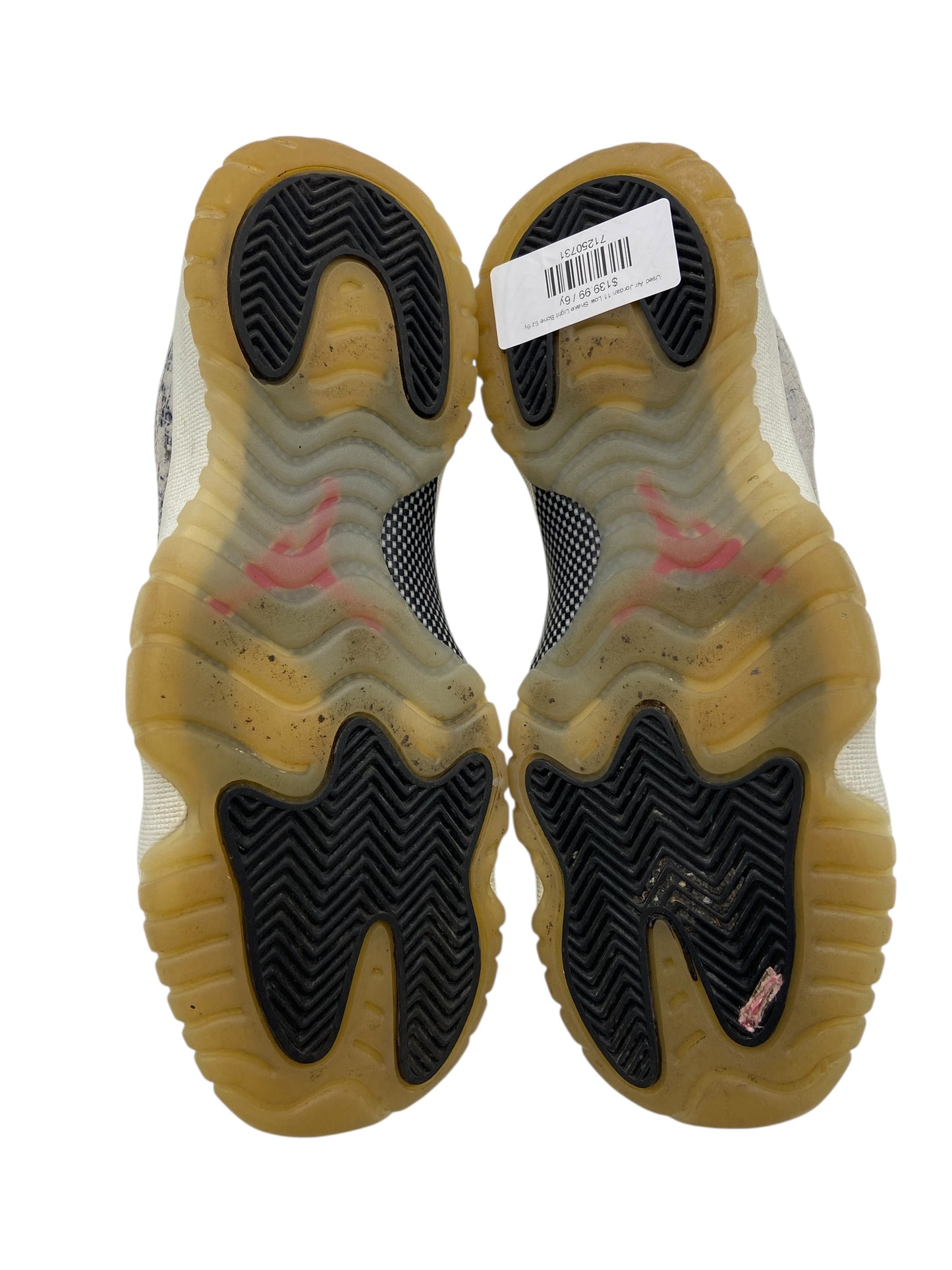 Preowned Air Jordan 11 GS Low Snake Light Bone Sz 6y