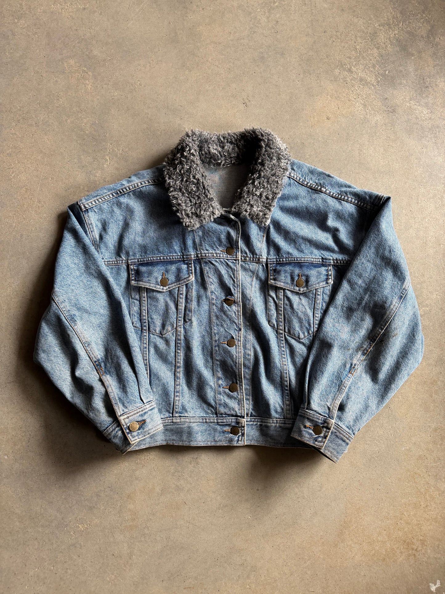 VTG Karen Kane Blue Jean Denim Jacket Sz M/L