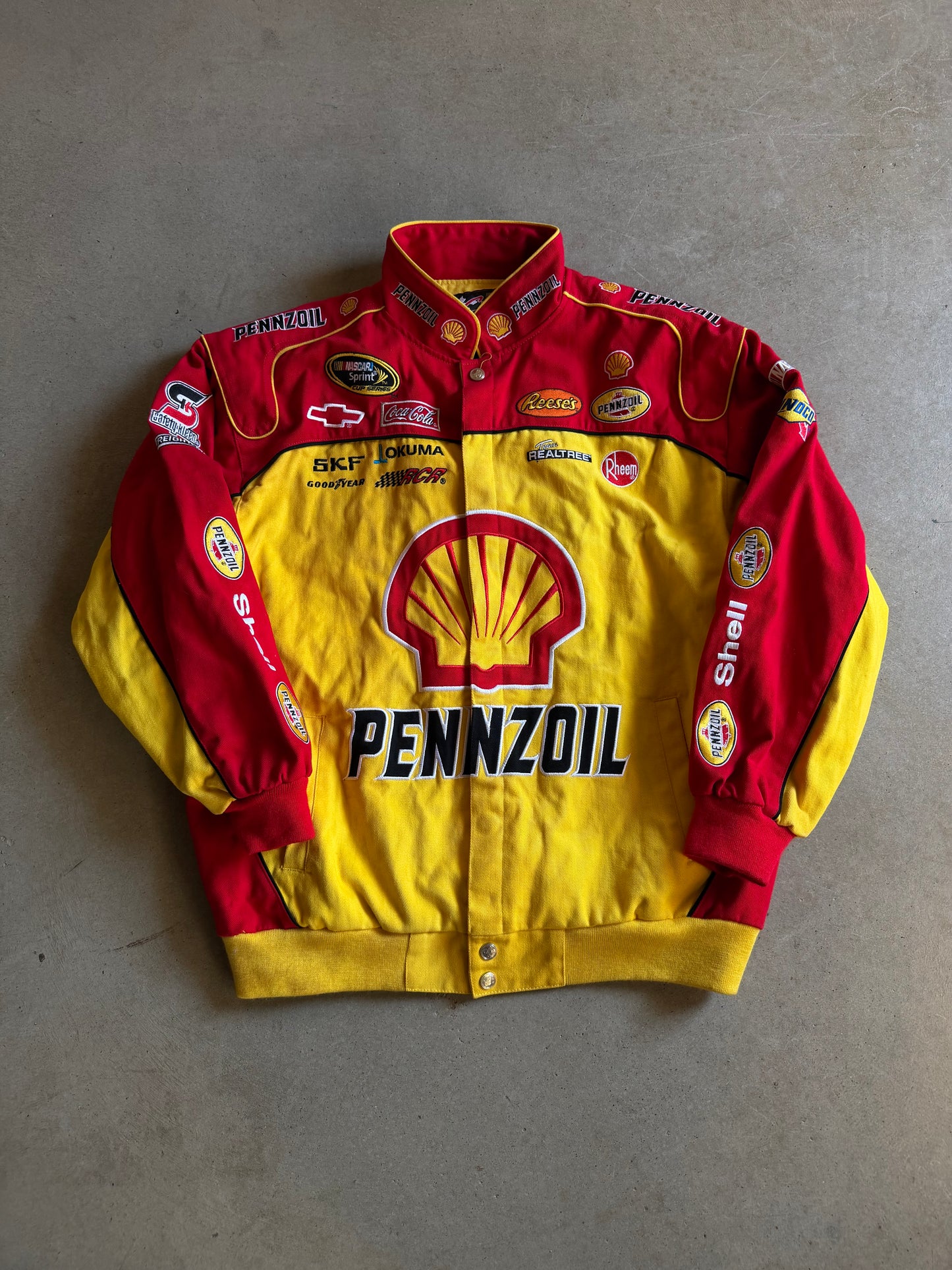 VTG Penzoil Shell Kevin Harvick Nascar Jacket Sz XL