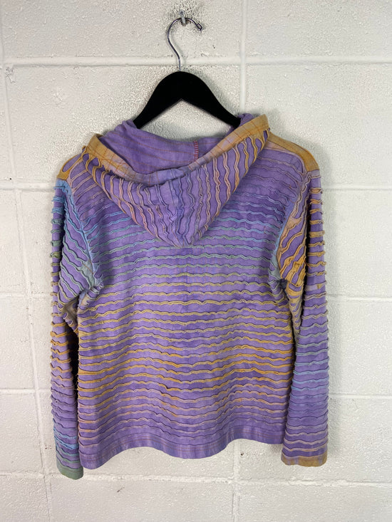 VTG Purple Distressed Hoodie Sz Wmns M