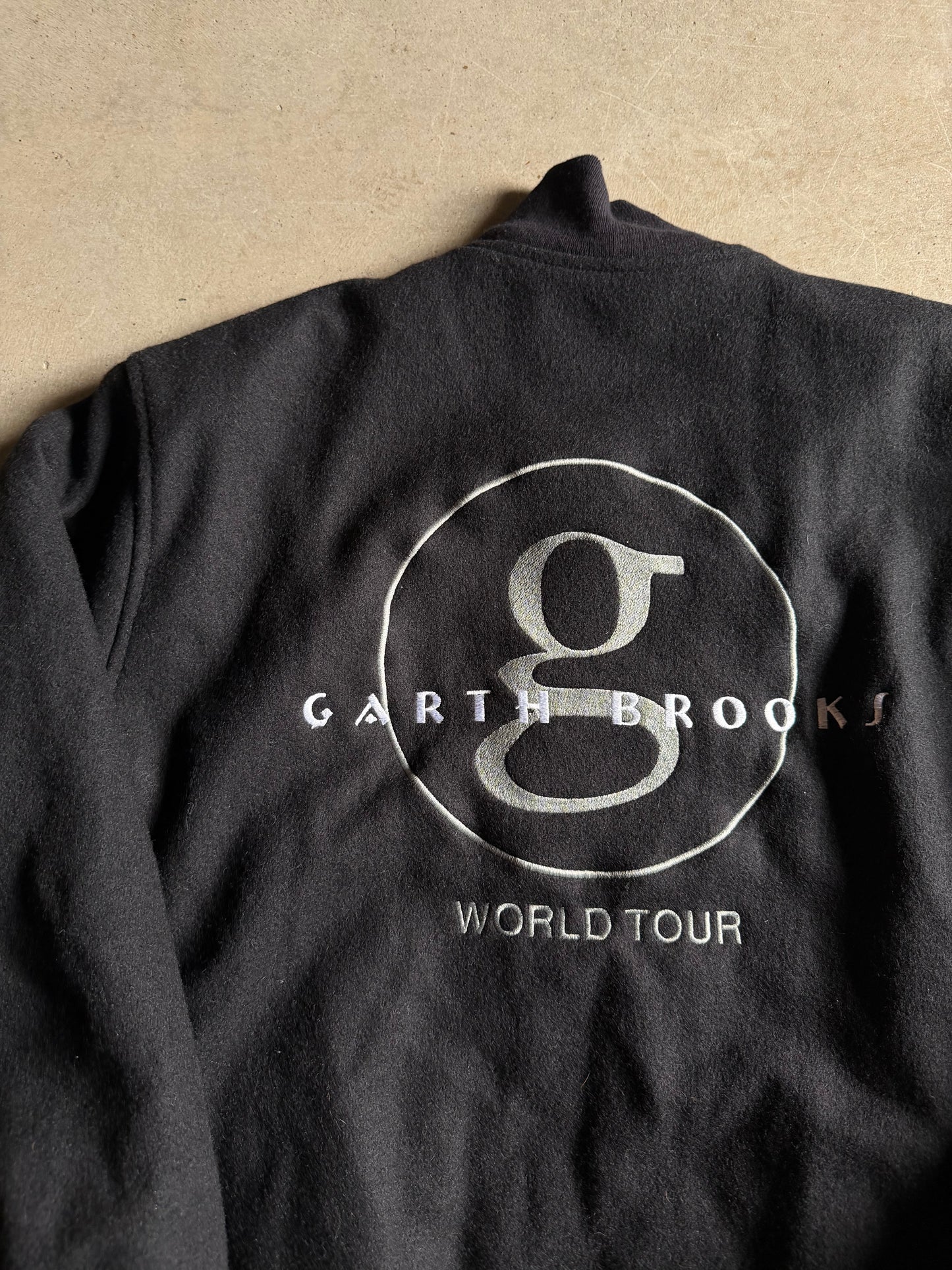 VTG Garth Brooks World Tour Wool Varsity Jacket Sz L
