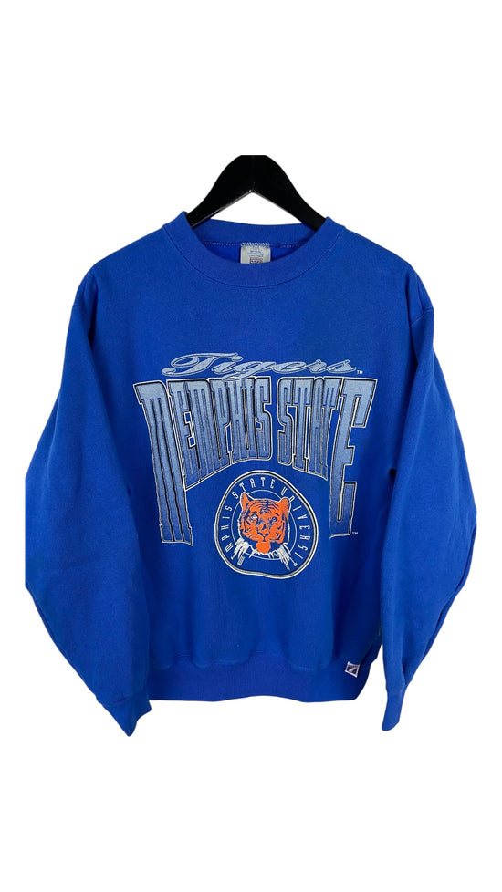 VTG 90s Memphis State Tigers Crest Sweatshirt Sz Med