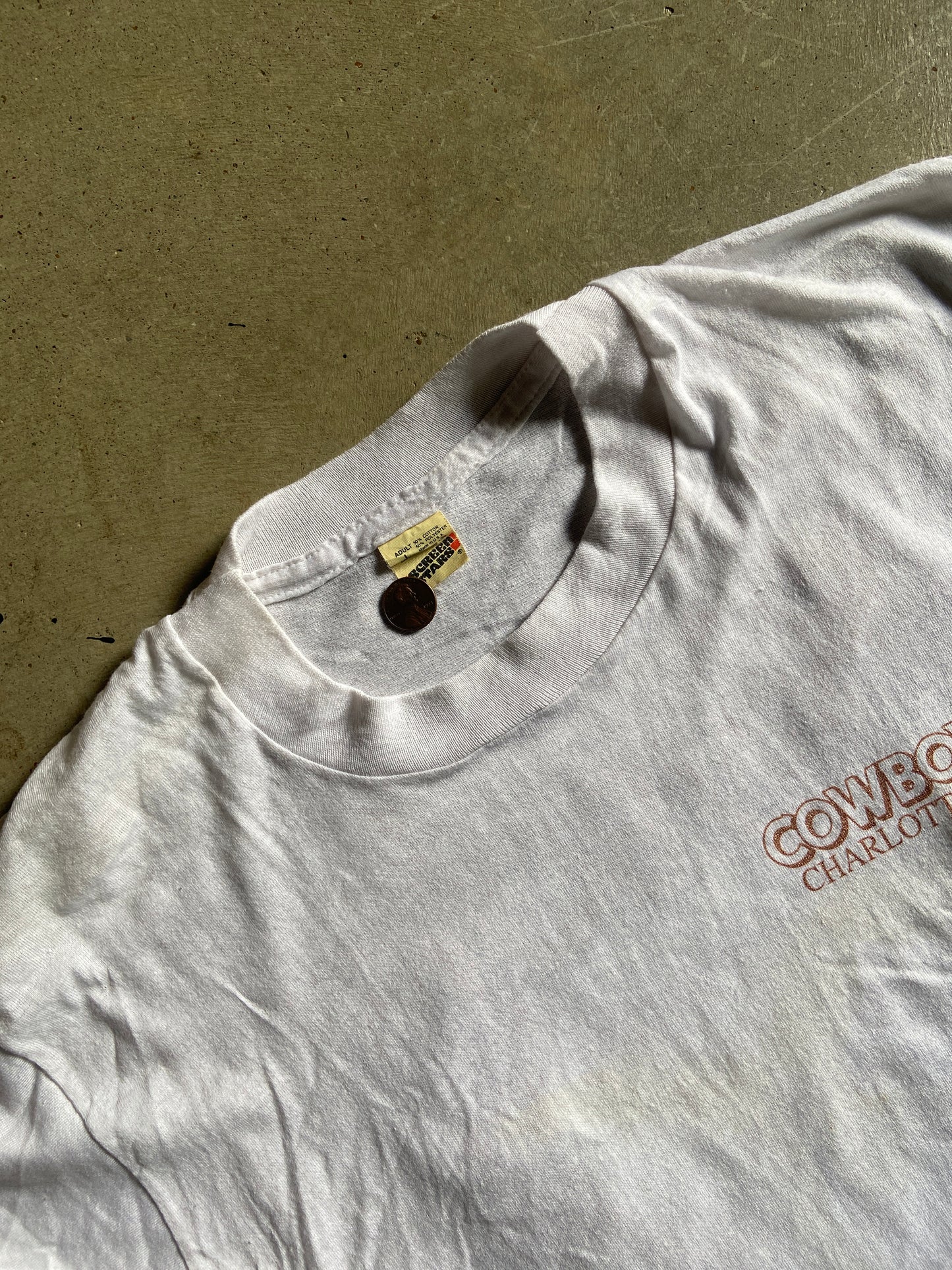 VTG Cowboys Charlotte's Ultimate Country Nightclub Tee Sz M