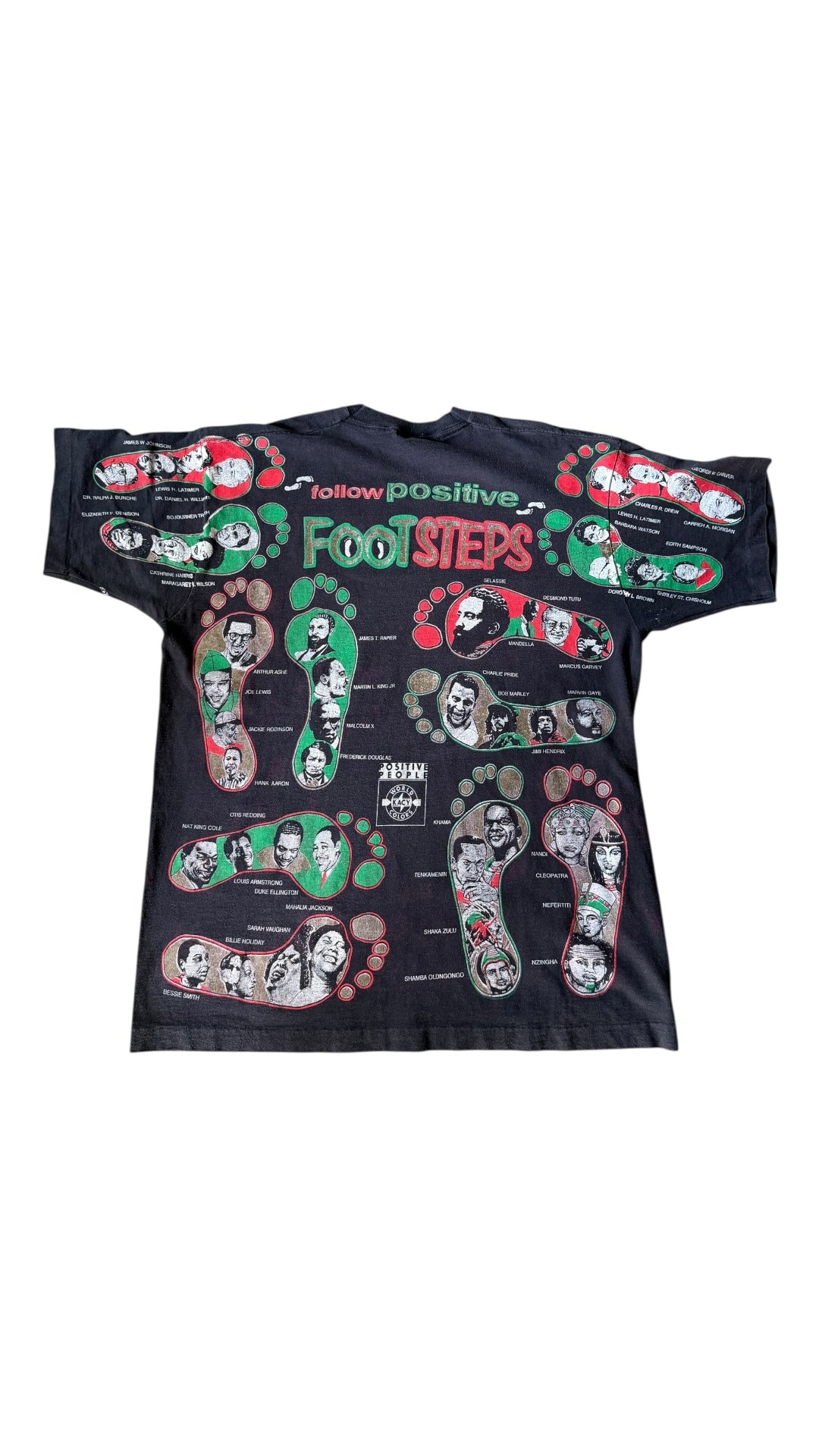 VTG Afrocentric Positive Footsteps AOP Tee Sz XL