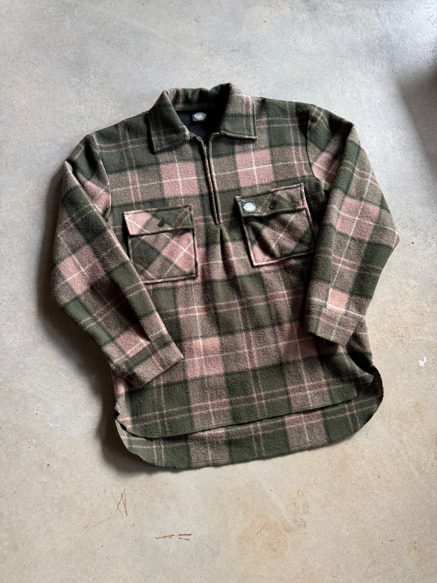 Swanndri Green Half Zip Shacket Sz M