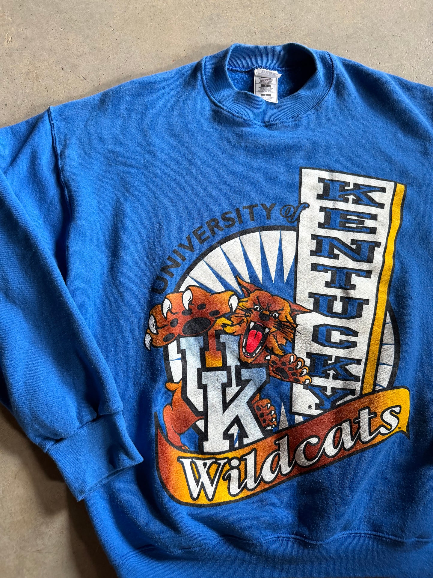 VTG Kentucky Wildcats Banner Sweatshirt Sz L