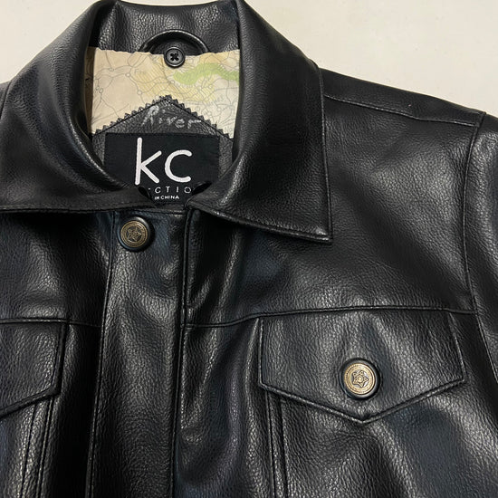 Kids KC Collection Leather Jacket Sz Yth L