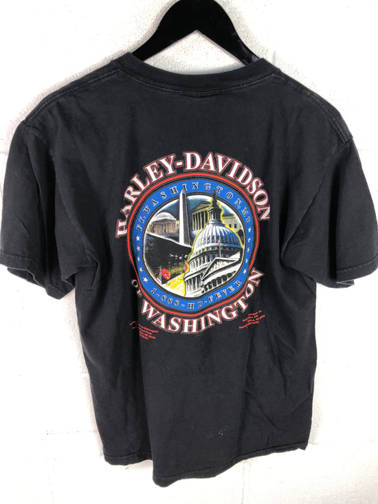 VTG Harley Davidson Washington DC Eagle Tee Sz Med